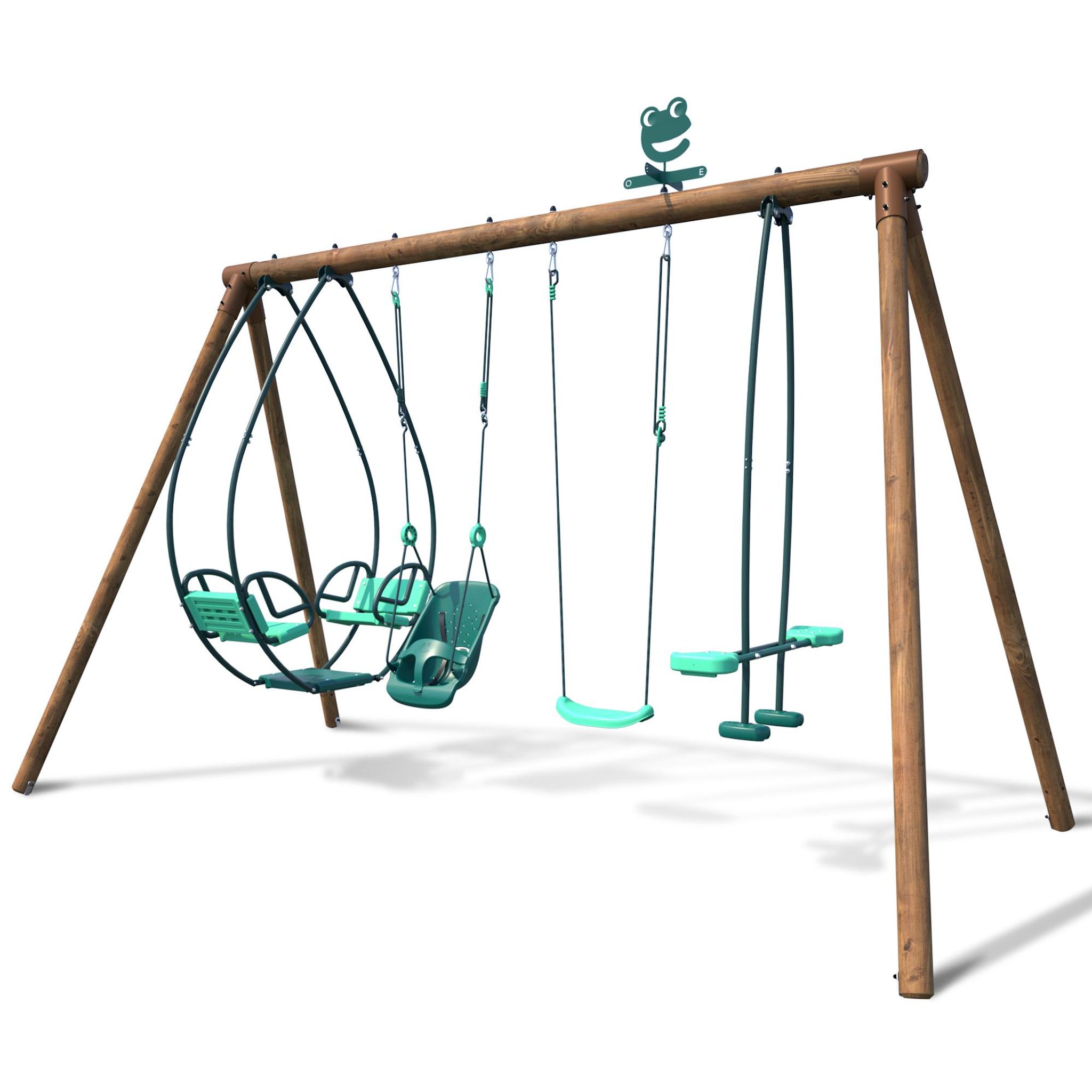 Voir la diapositive 3 : SOULET Portique balançoire - Bois - H2,22m - SUZANNE