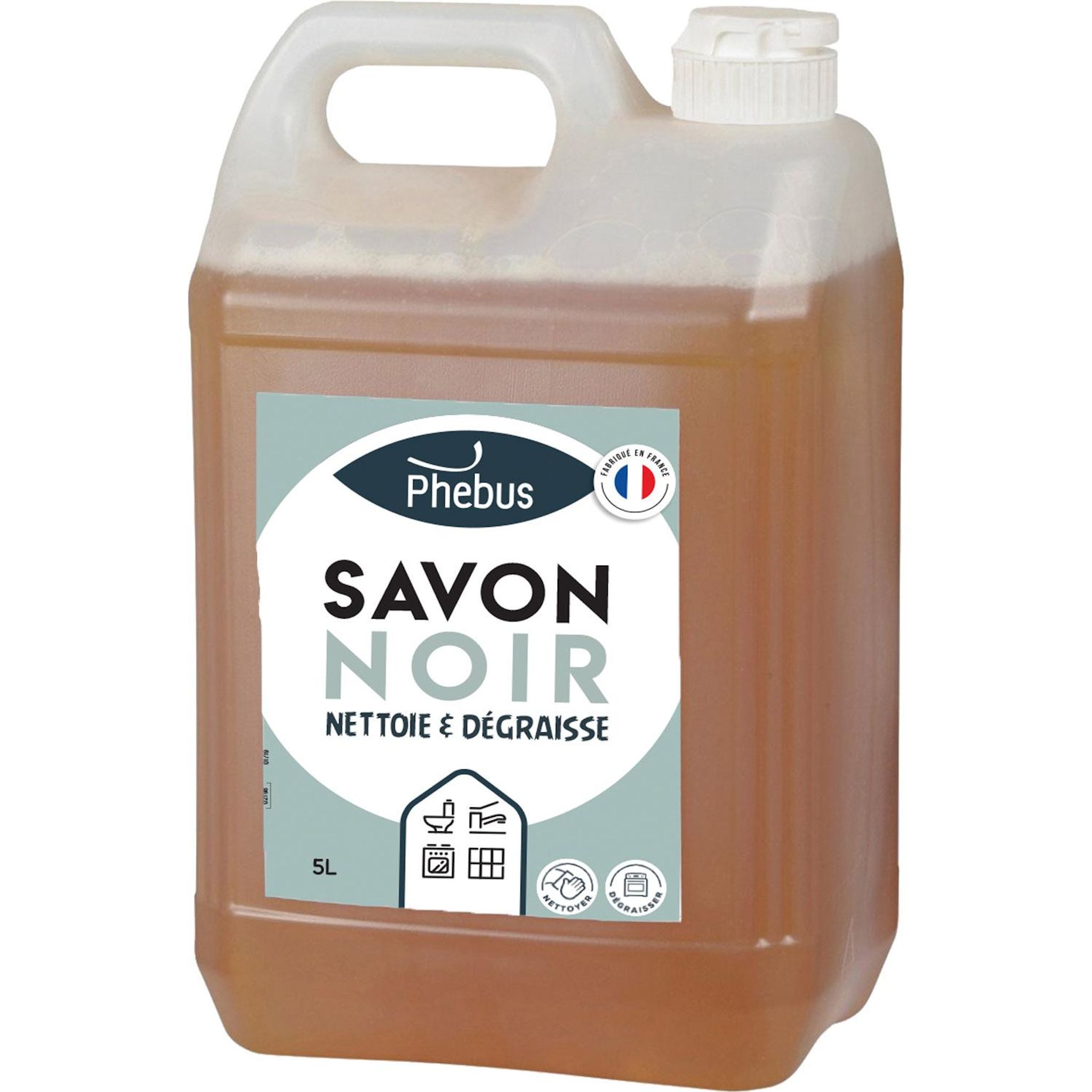 PHEBUS Savon noir 5 l nettoie et dégraisse