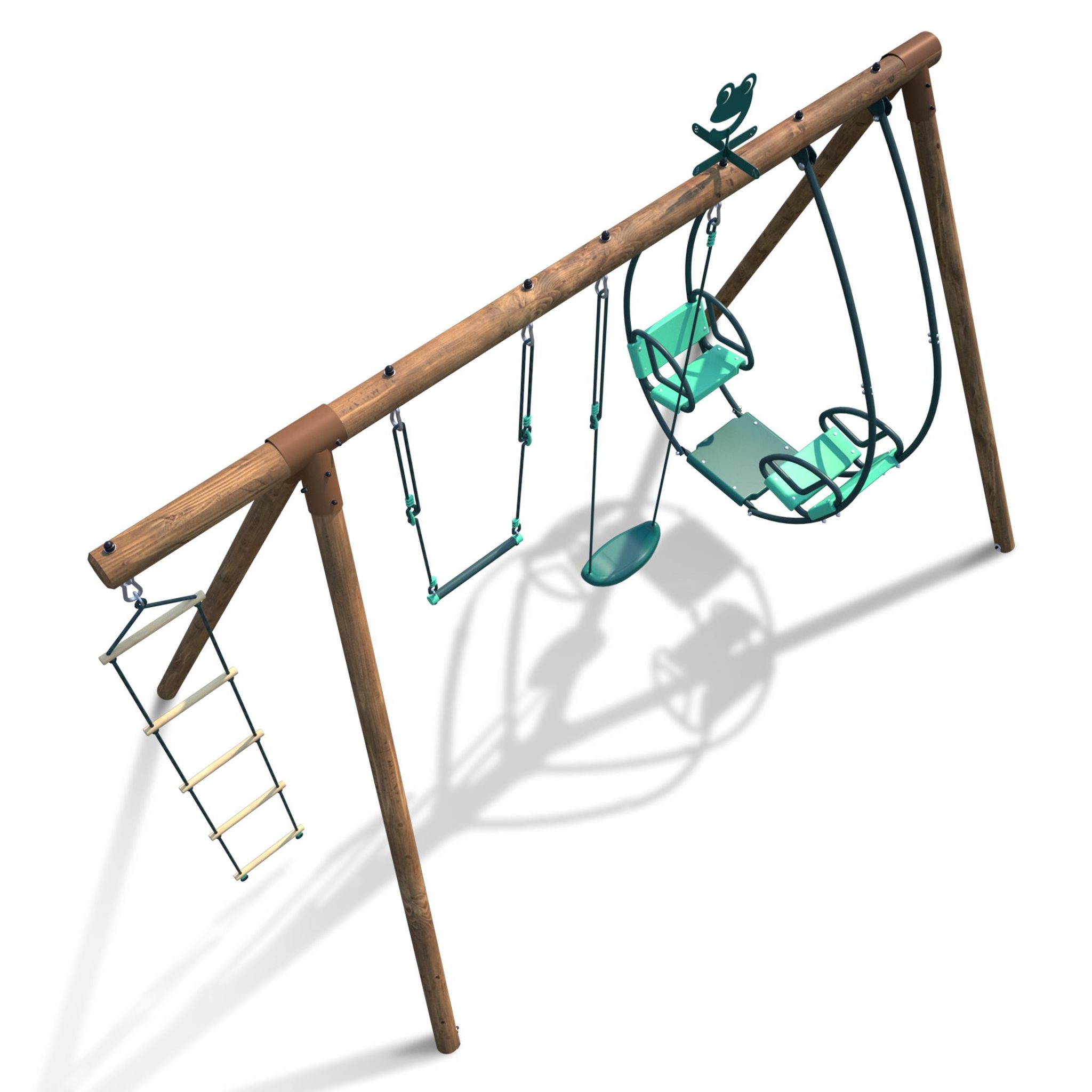 Voir la diapositive 2 : SOULET Portique balançoire - Bois - H2.22m - JULIETTE