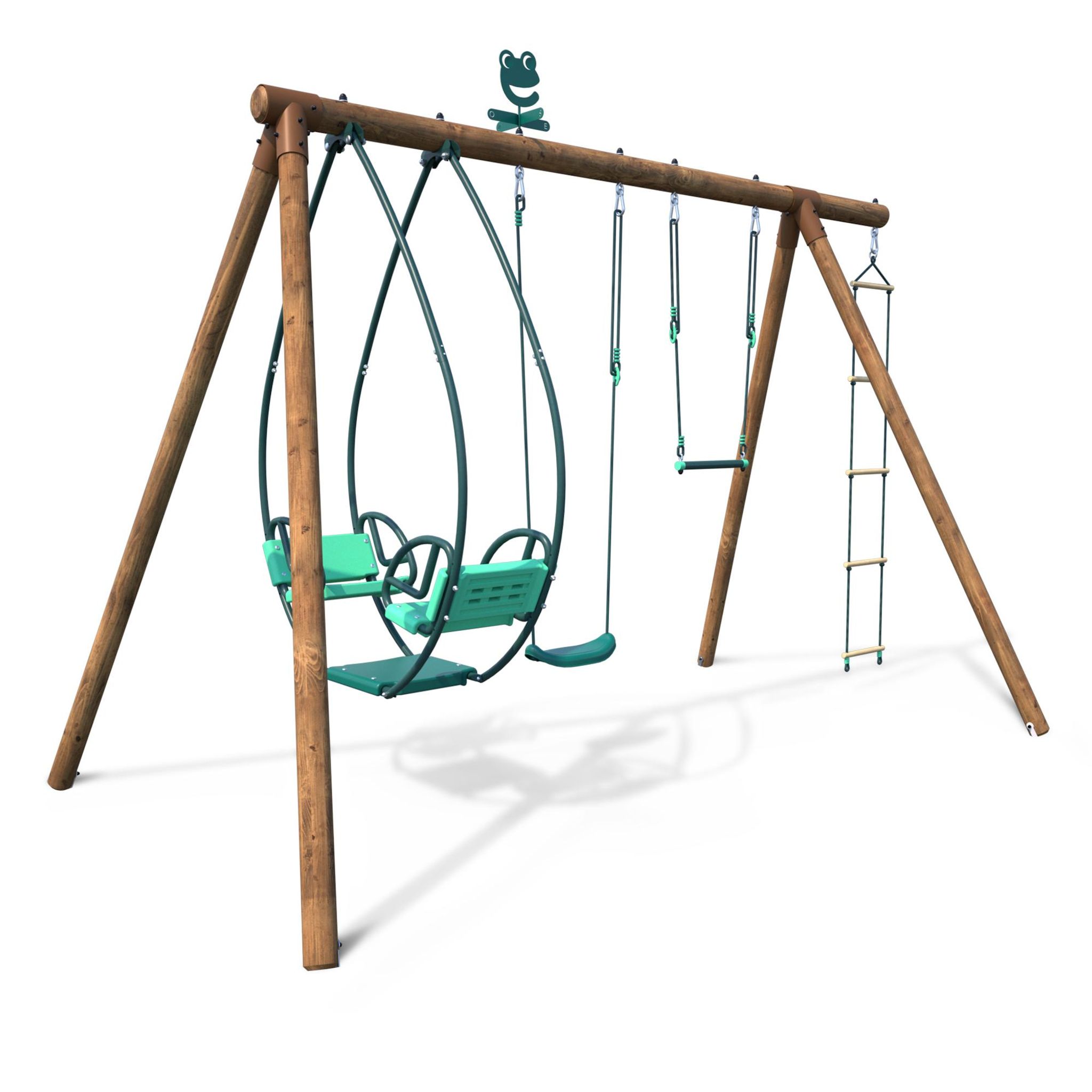 Voir la diapositive 4 : SOULET Portique balançoire - Bois - H2.22m - JULIETTE