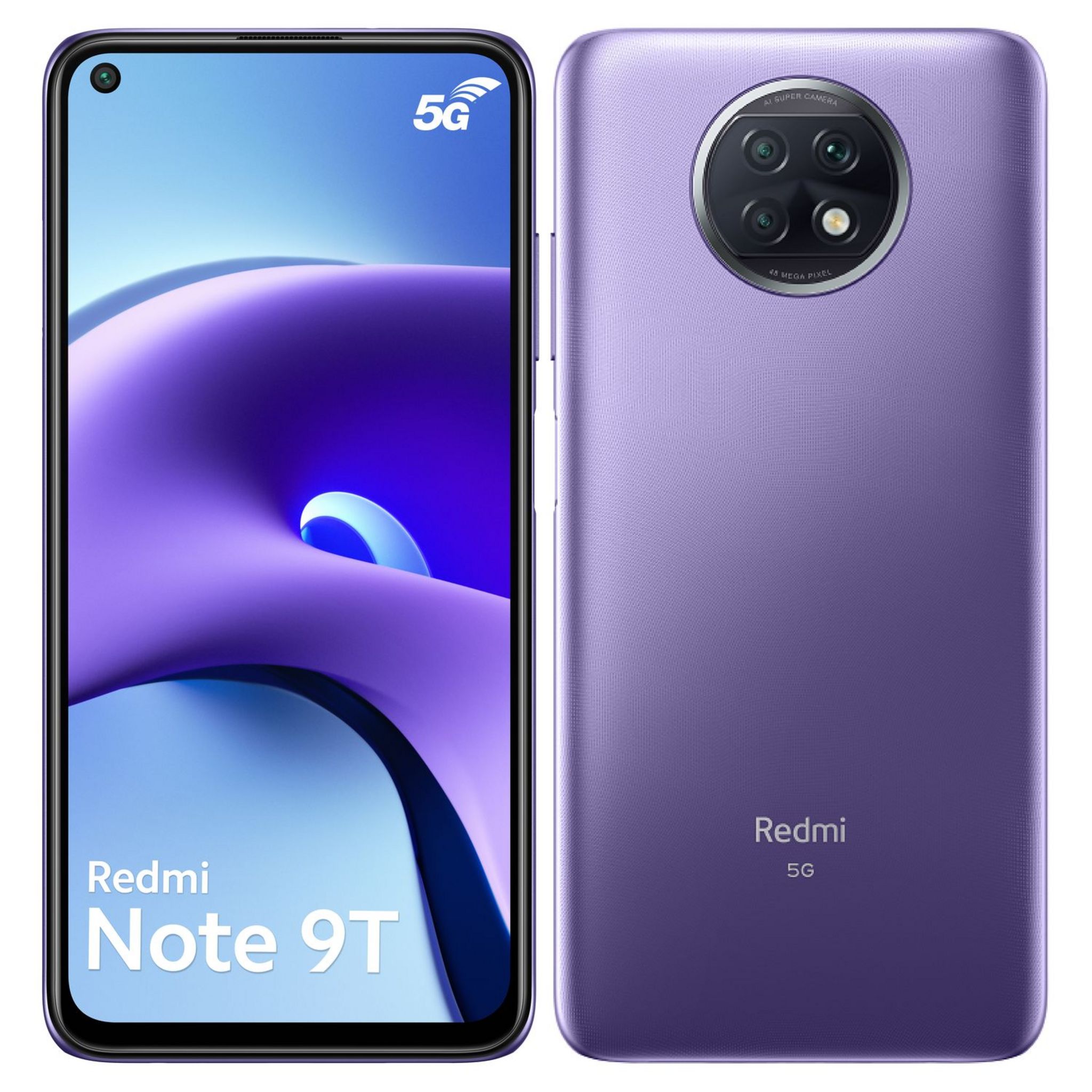 Voir la diapositive 1 : XIAOMI Smartphone Redmi Note 9T  128 Go 6.53 pouces Violet 5G