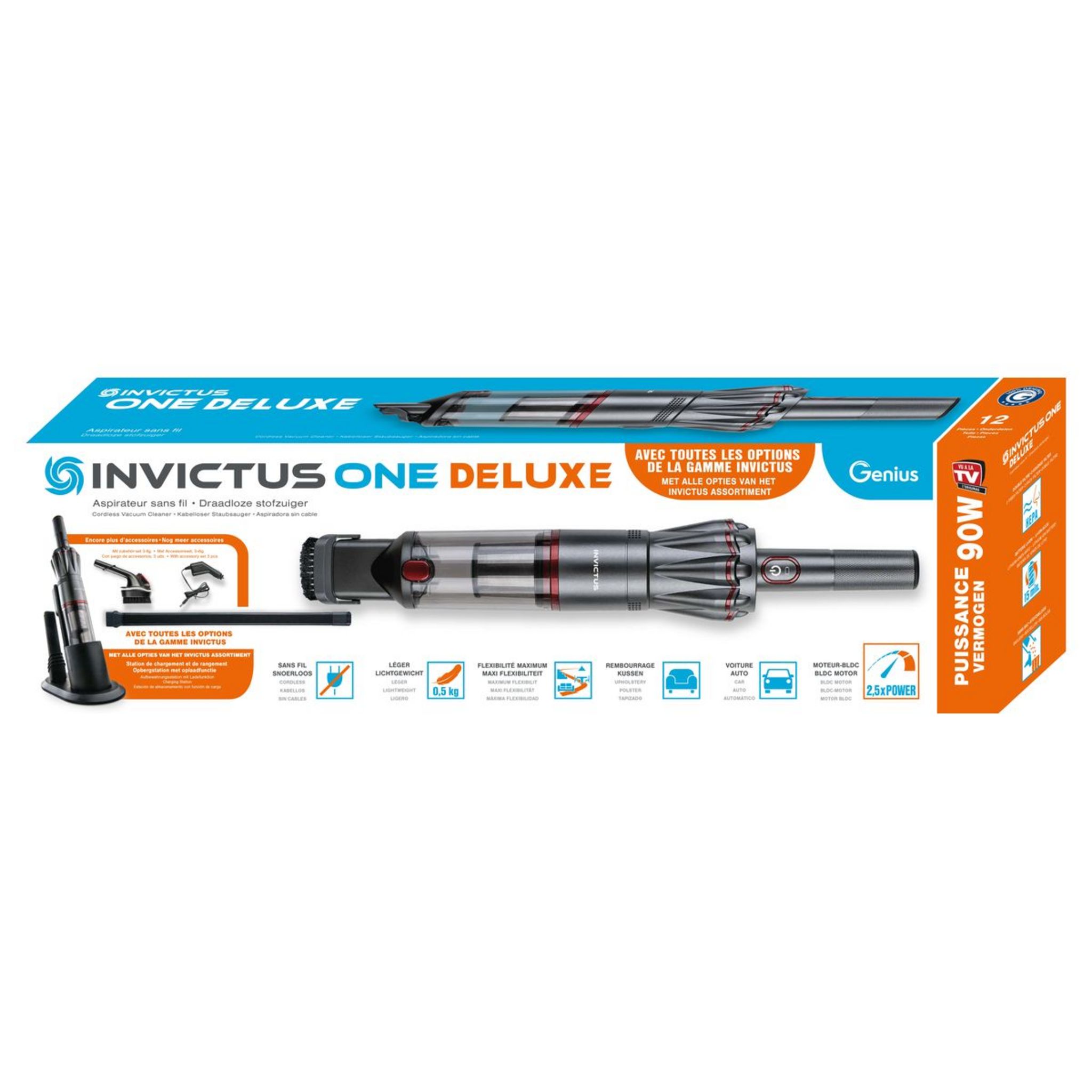 Voir la diapositive 3 : BEST OF TV Aspirateur à main INVICTUS 06DELUXE - Noir