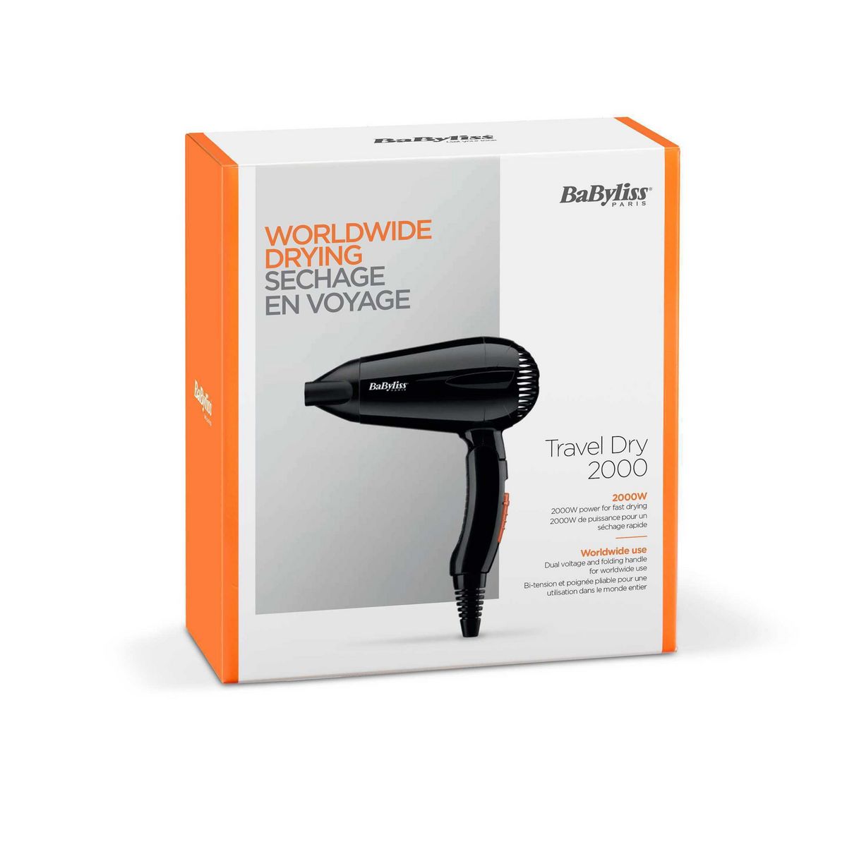 BABYLISS Sèche cheveux de voyage 5344E - Noir