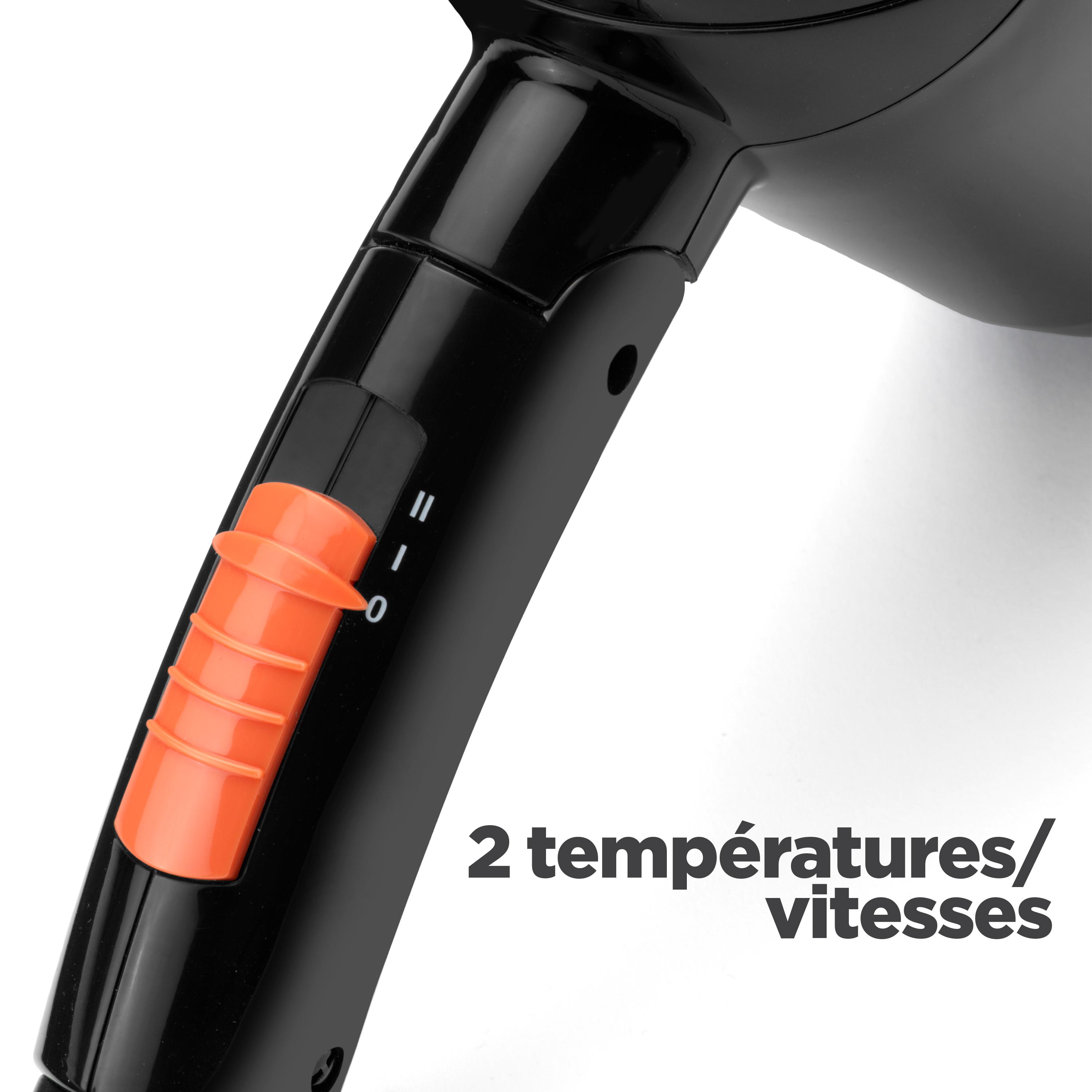 Voir la diapositive 8 : BABYLISS Sèche cheveux de voyage 5344E - Noir