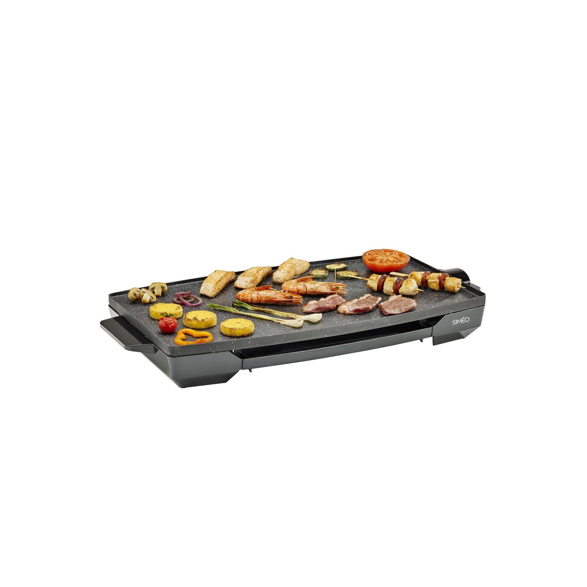 Voir la diapositive 2 : SIMEO Plancha XL électrique CV502 - Noir