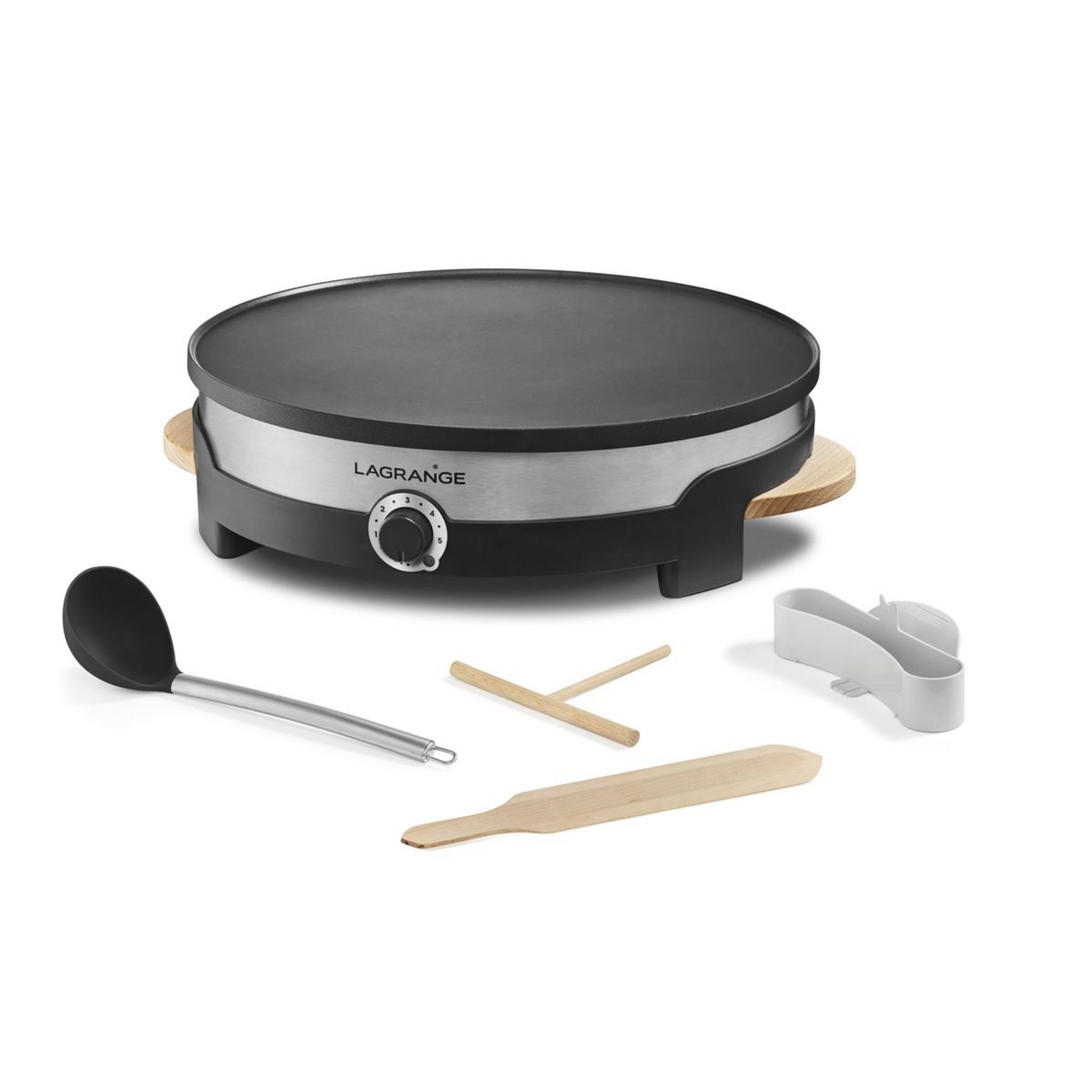 Voir la diapositive 2 : LAGRANGE Crêpière  109011 - Gris et noir