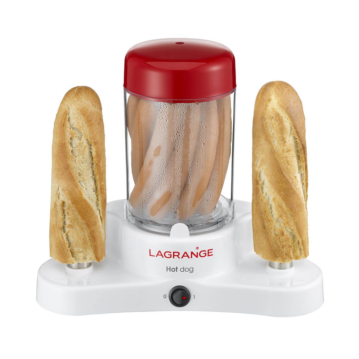Voir la diapositive 2 : LAGRANGE Appareil à hot dog 169003 - Blanc