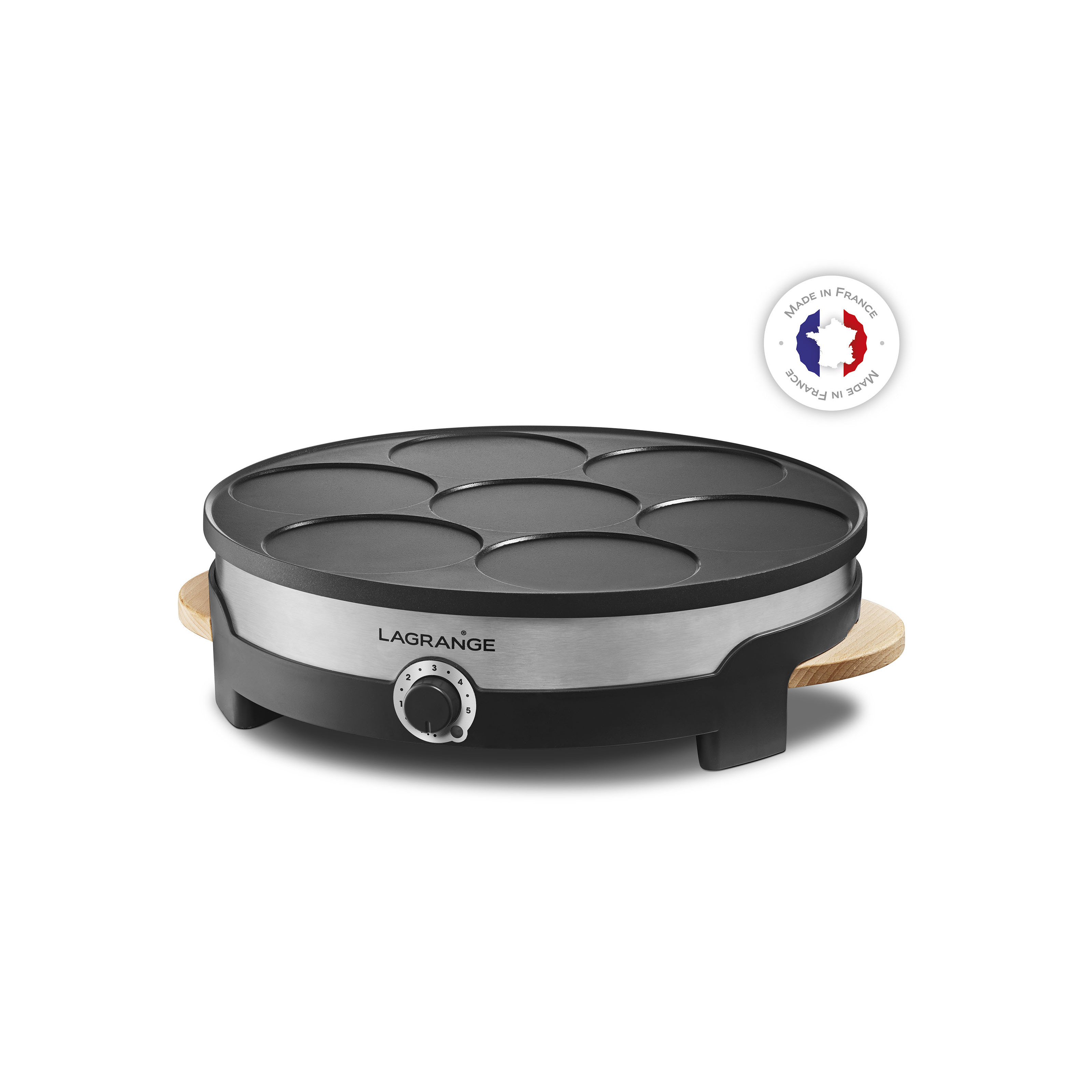 Voir la diapositive 2 : LAGRANGE Crêpière 109016 - Gris et noir