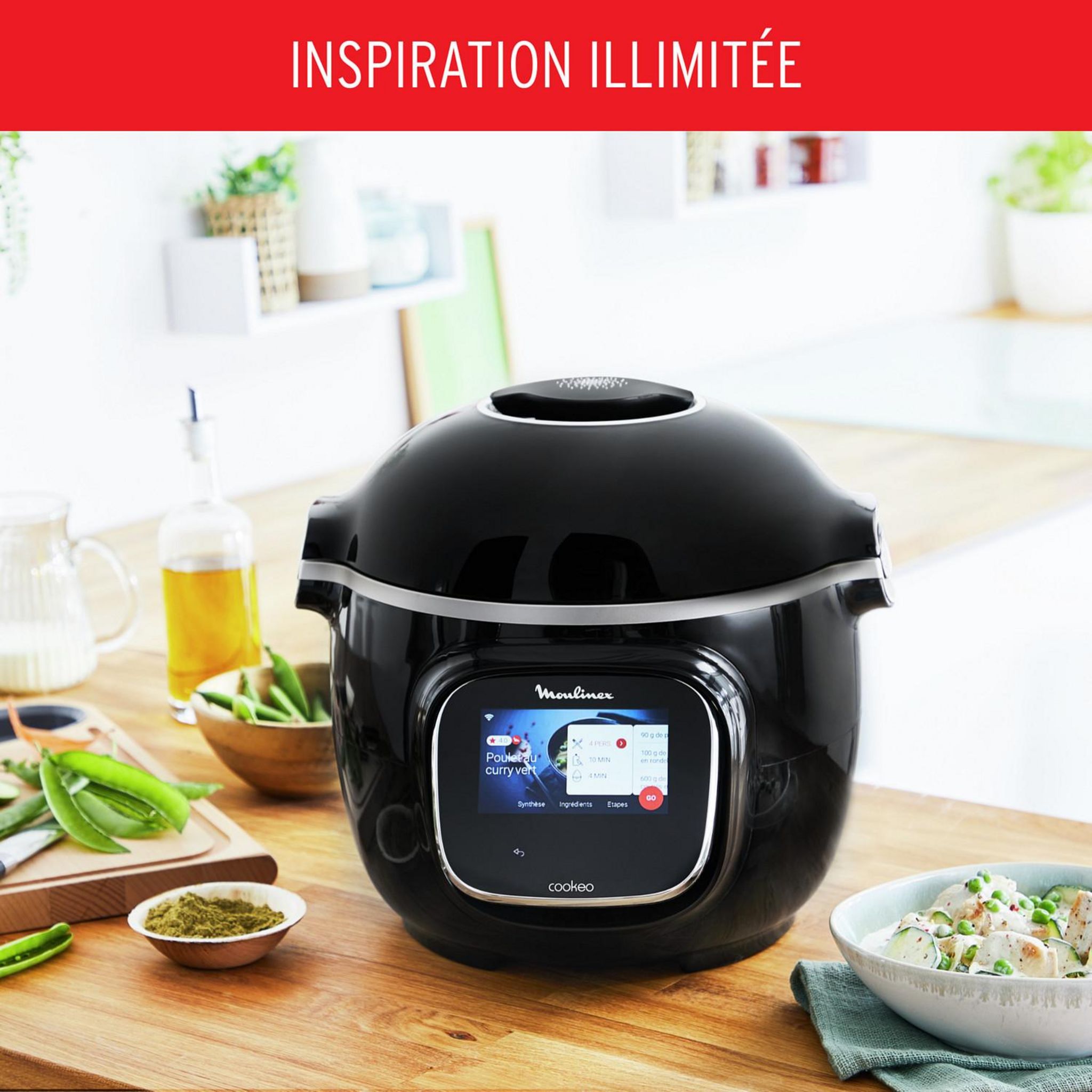 Voir la diapositive 3 : MOULINEX Multicuiseur intelligent Cookeo Touch Wifi CE902800 - Noir