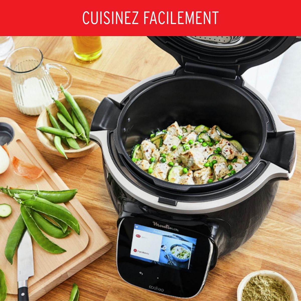 MOULINEX Multicuiseur intelligent Cookeo Touch Wifi CE902800 - Noir