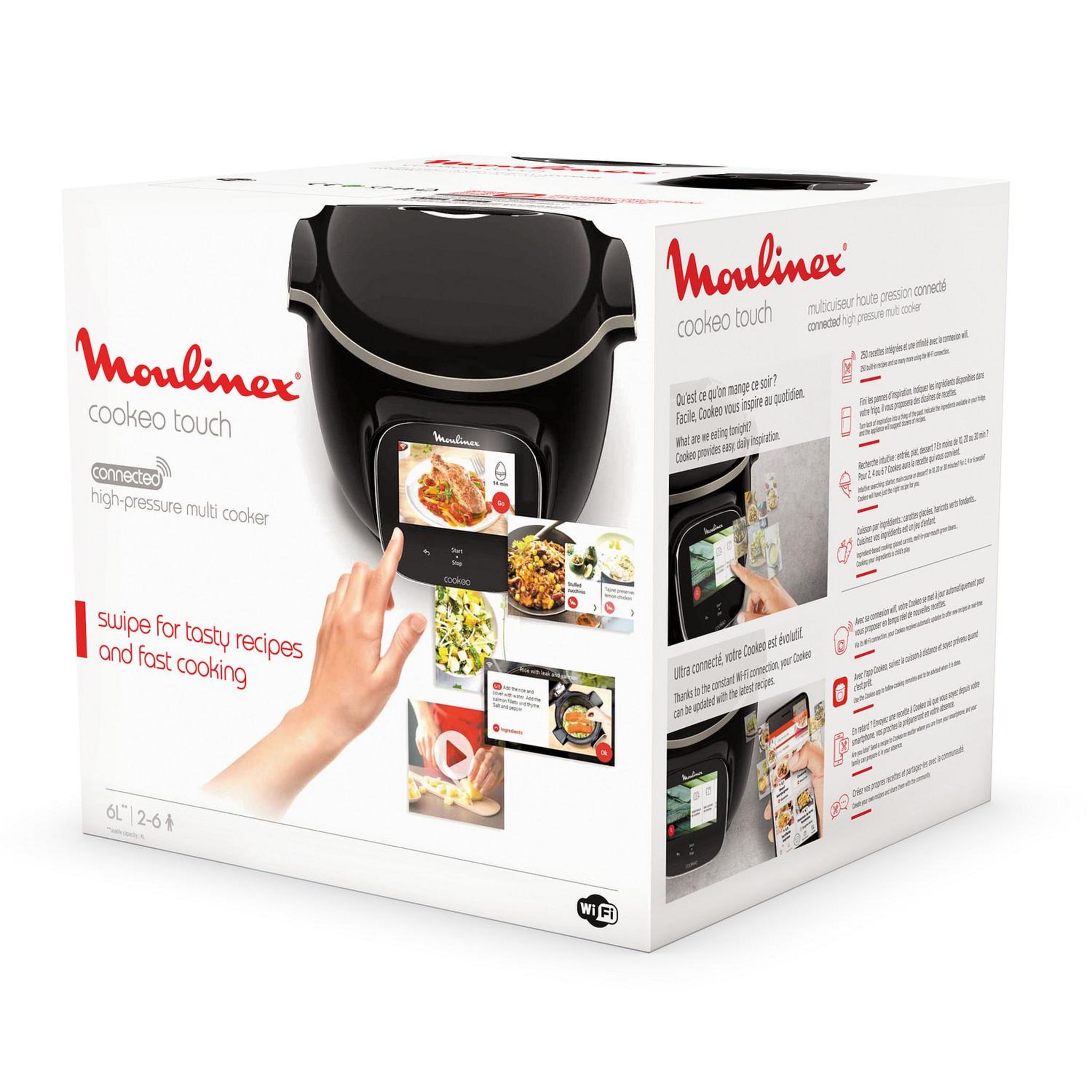 Voir la diapositive 8 : MOULINEX Multicuiseur intelligent Cookeo Touch Wifi CE902800 - Noir