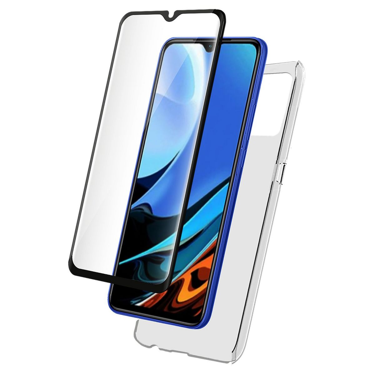 BBC Coque + Verre trempé pour Xiaomi Redmi 9T - Transparent