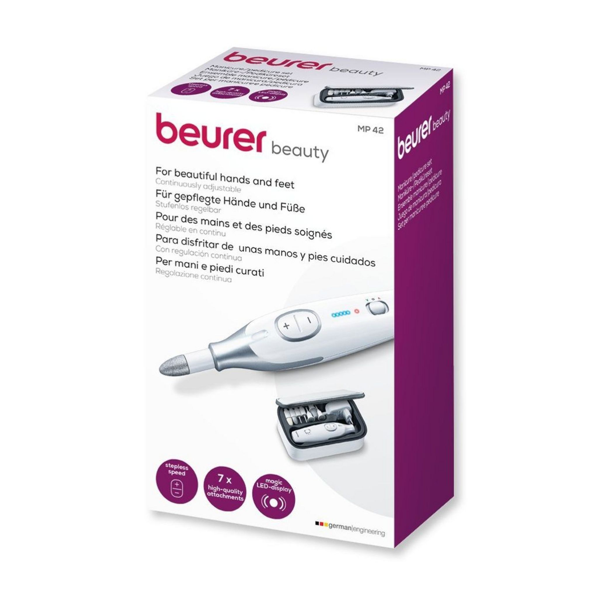 Voir la diapositive 4 : BEURER Set manucure pédicure MP 42 - Blanc