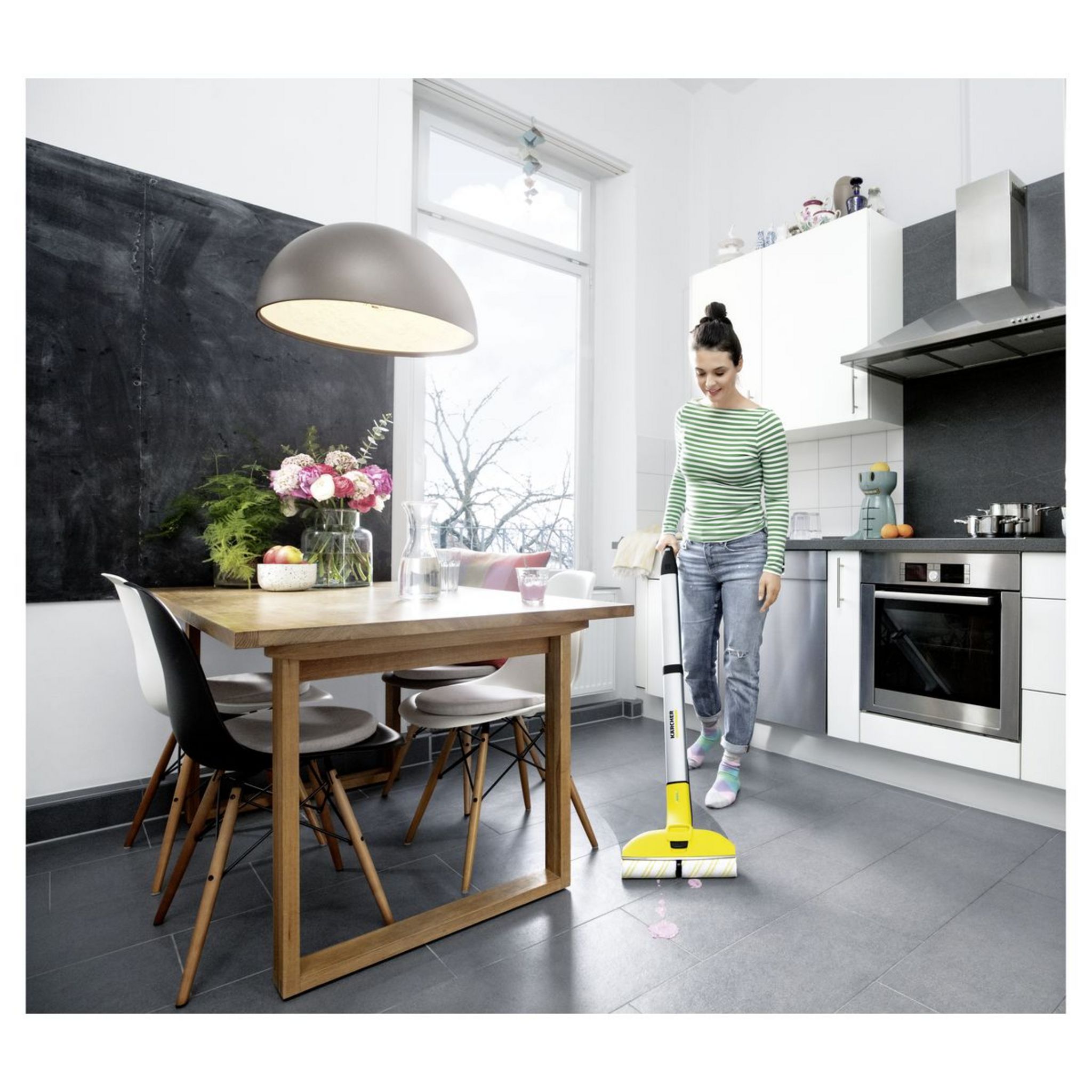 Voir la diapositive 2 : KARCHER Nettoyeur de sols laveur FC3 - Gris et jaune