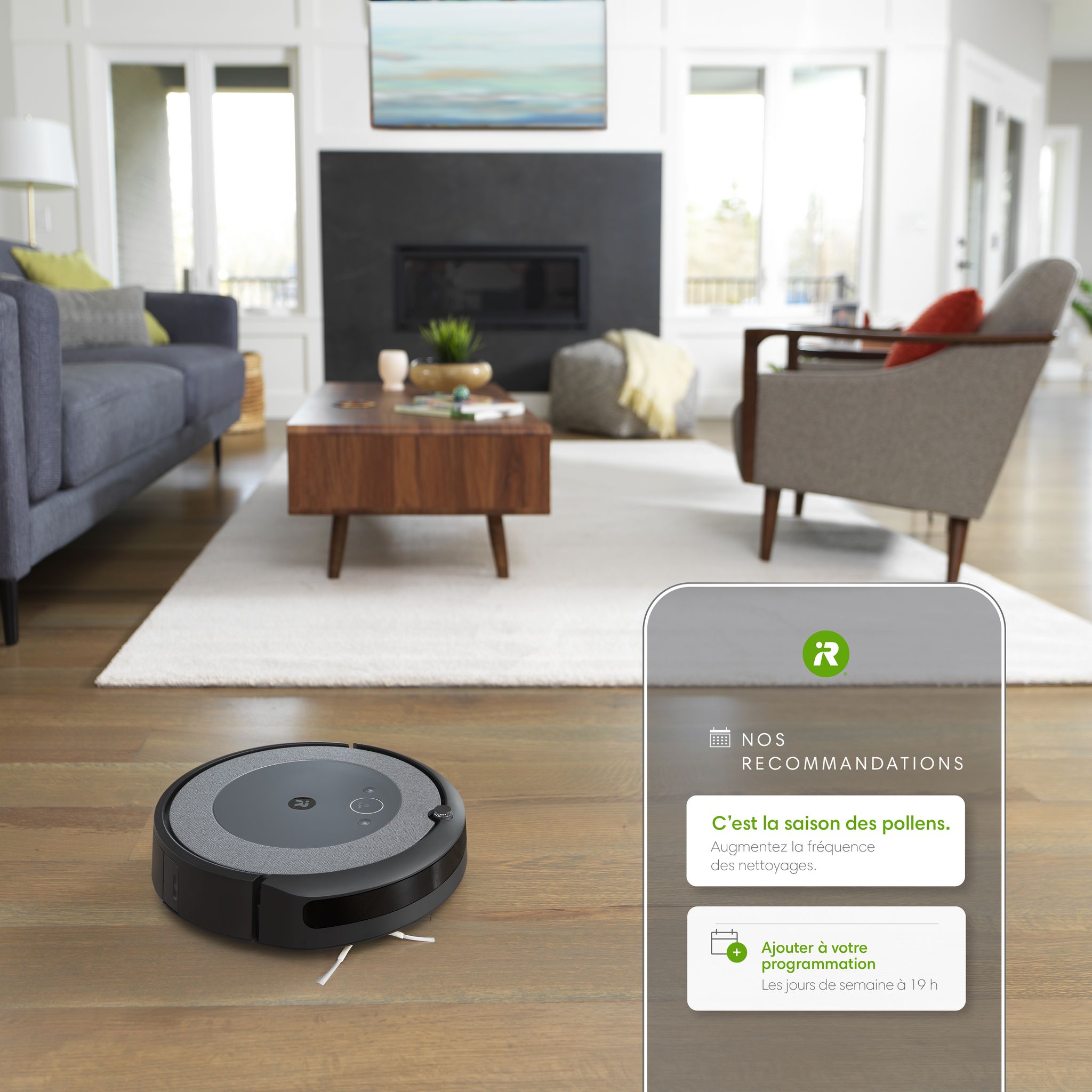 Voir la diapositive 3 : IROBOT Aspirateur robot connecté Roomba I3156 - Gris