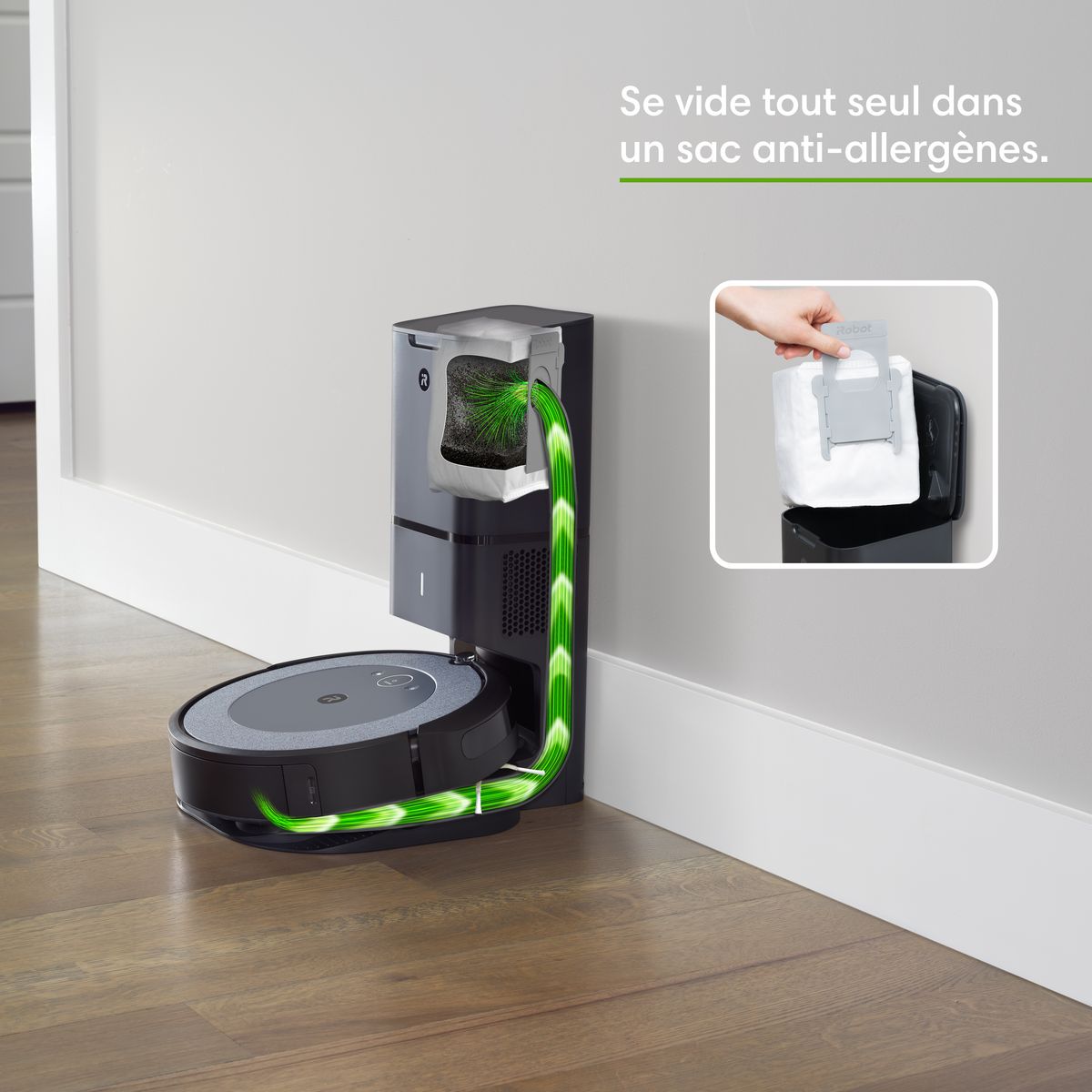 IROBOT Aspirateur robot connecté Roomba I3556 - Gris