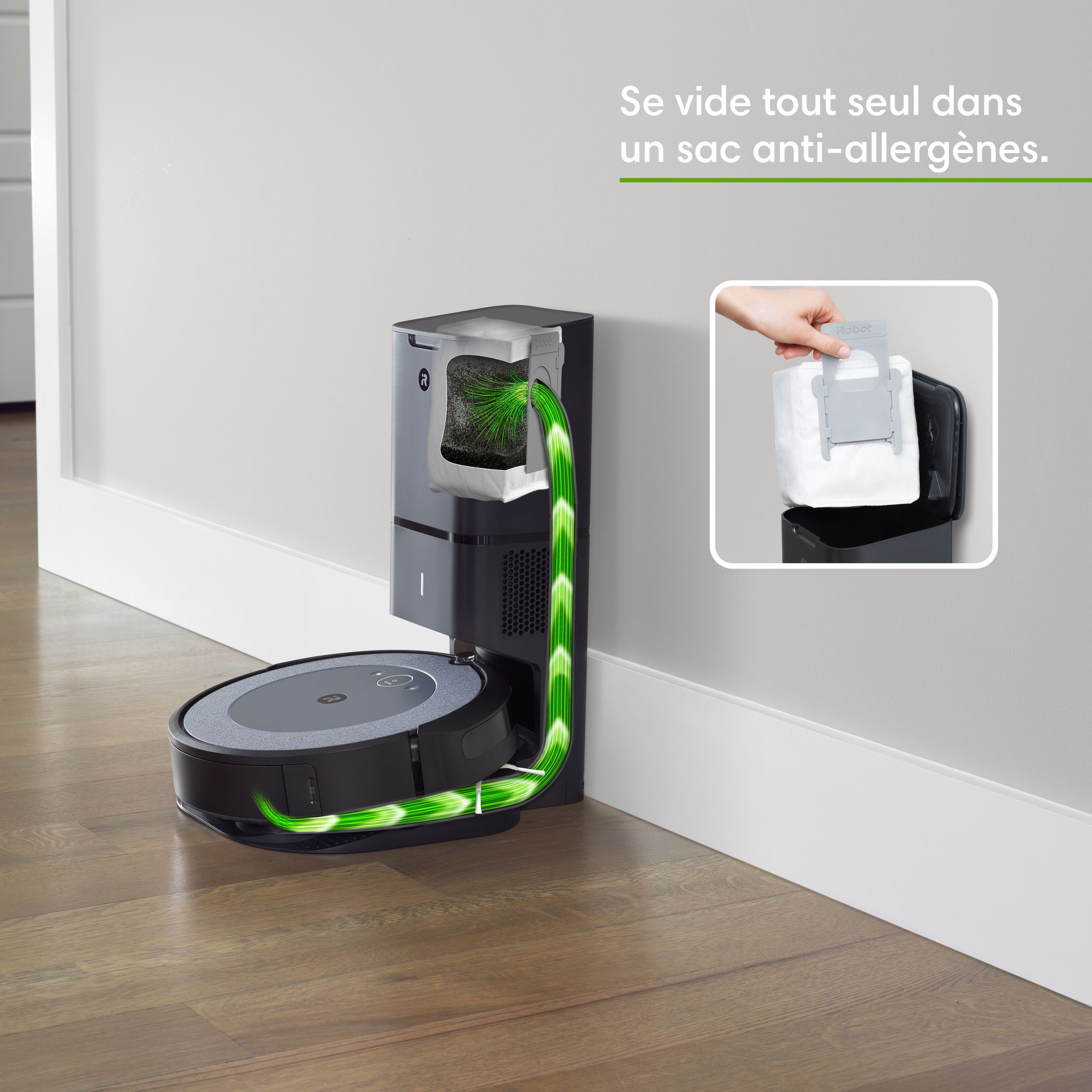Voir la diapositive 6 : IROBOT Aspirateur robot connecté Roomba I3556 - Gris