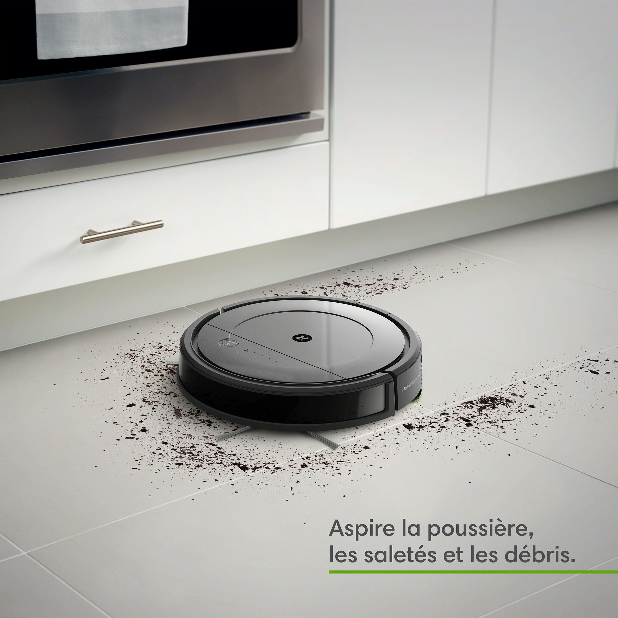 Voir la diapositive 3 : IROBOT Aspirateur robot laveur connecté Roomba Combo R113840 - Gris