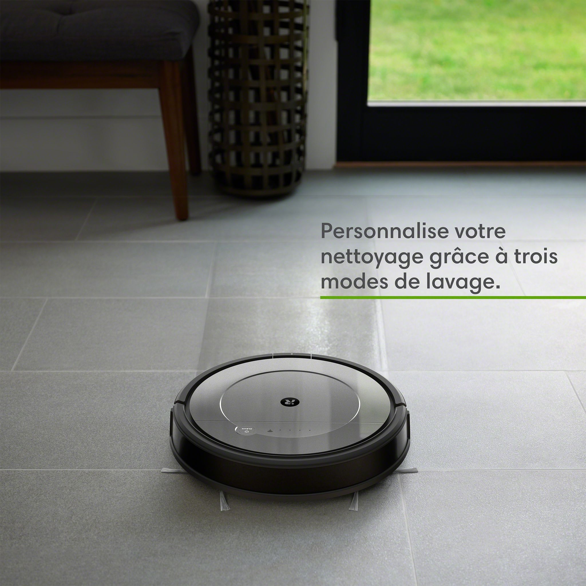 Voir la diapositive 4 : IROBOT Aspirateur robot laveur connecté Roomba Combo R113840 - Gris