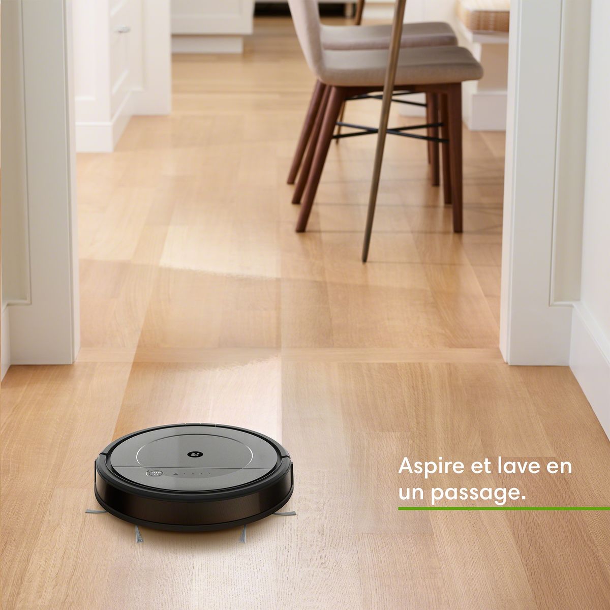 IROBOT Aspirateur robot laveur connecté Roomba Combo R113840 - Gris