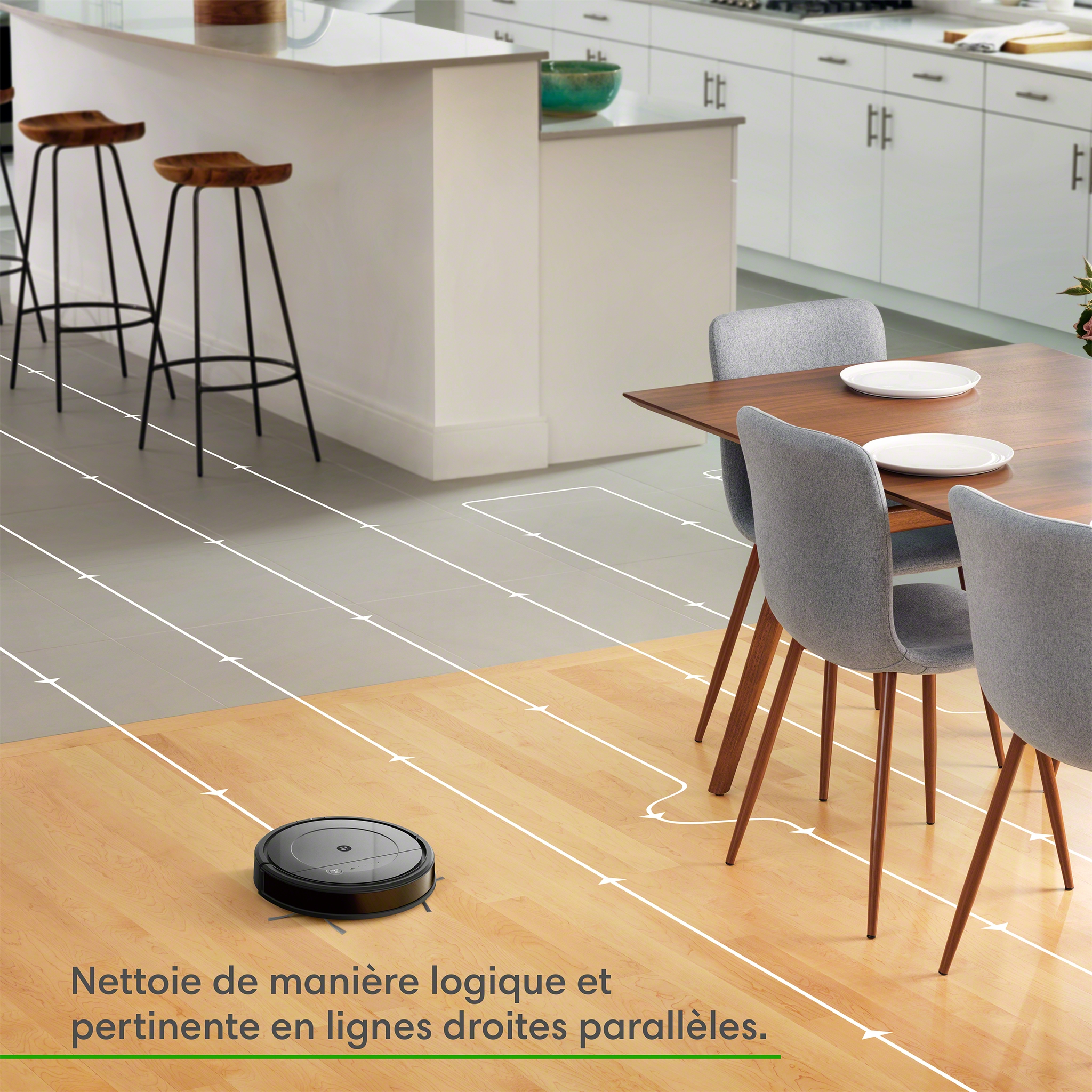 Voir la diapositive 6 : IROBOT Aspirateur robot laveur connecté Roomba Combo R113840 - Gris