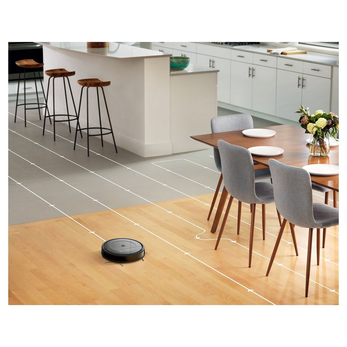 IROBOT Aspirateur robot laveur connecté Roomba Combo R113840 - Gris