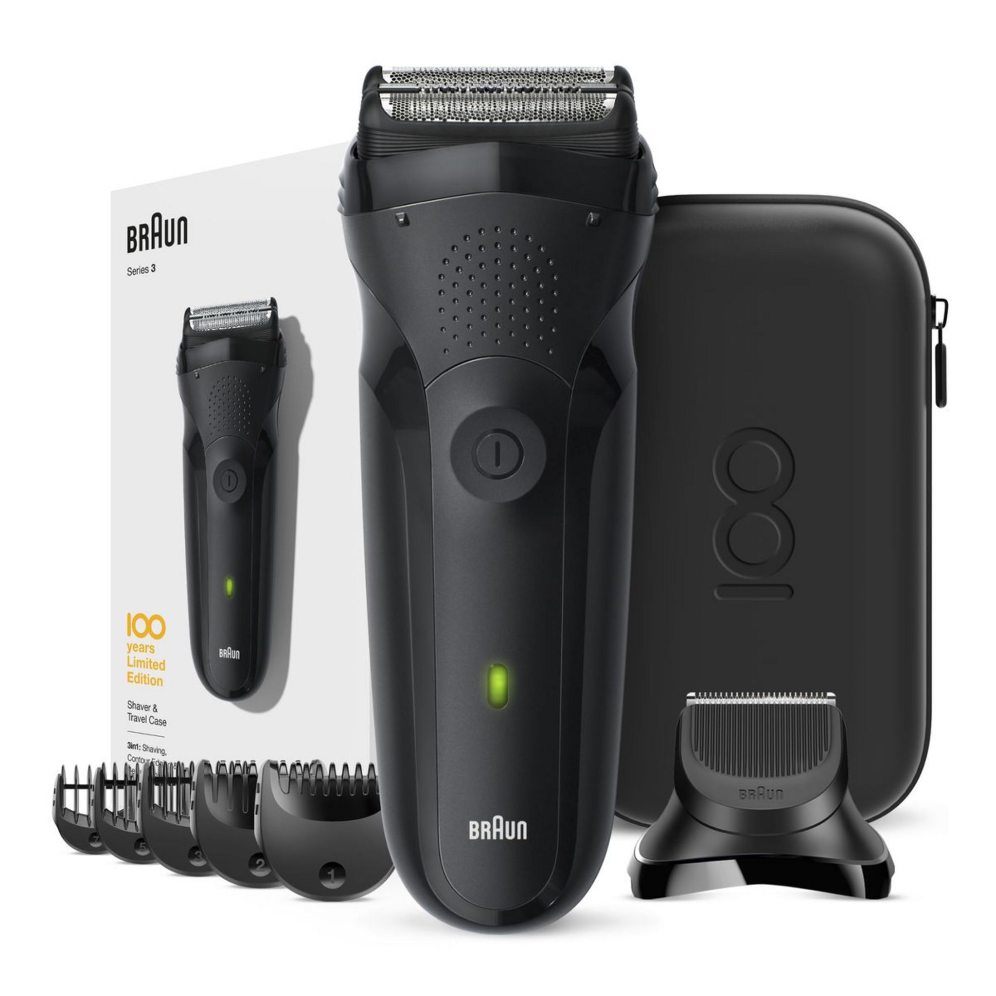 Voir la diapositive 3 : BRAUN Rasoir électrique SERIES 3 MBS3 - Noir