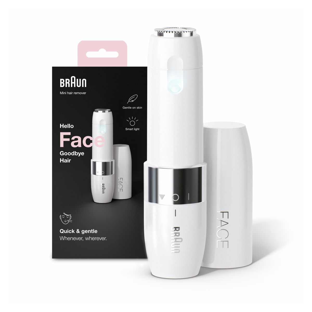 Voir la diapositive 2 : BRAUN Mini rasoir visage FS1000 - Blanc