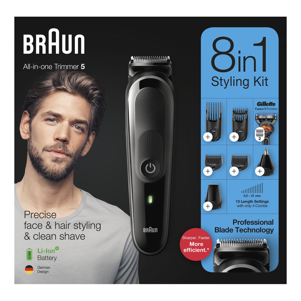 Voir la diapositive 2 : BRAUN Kit tondeuse 8 en 1 MGK5260 - Noir