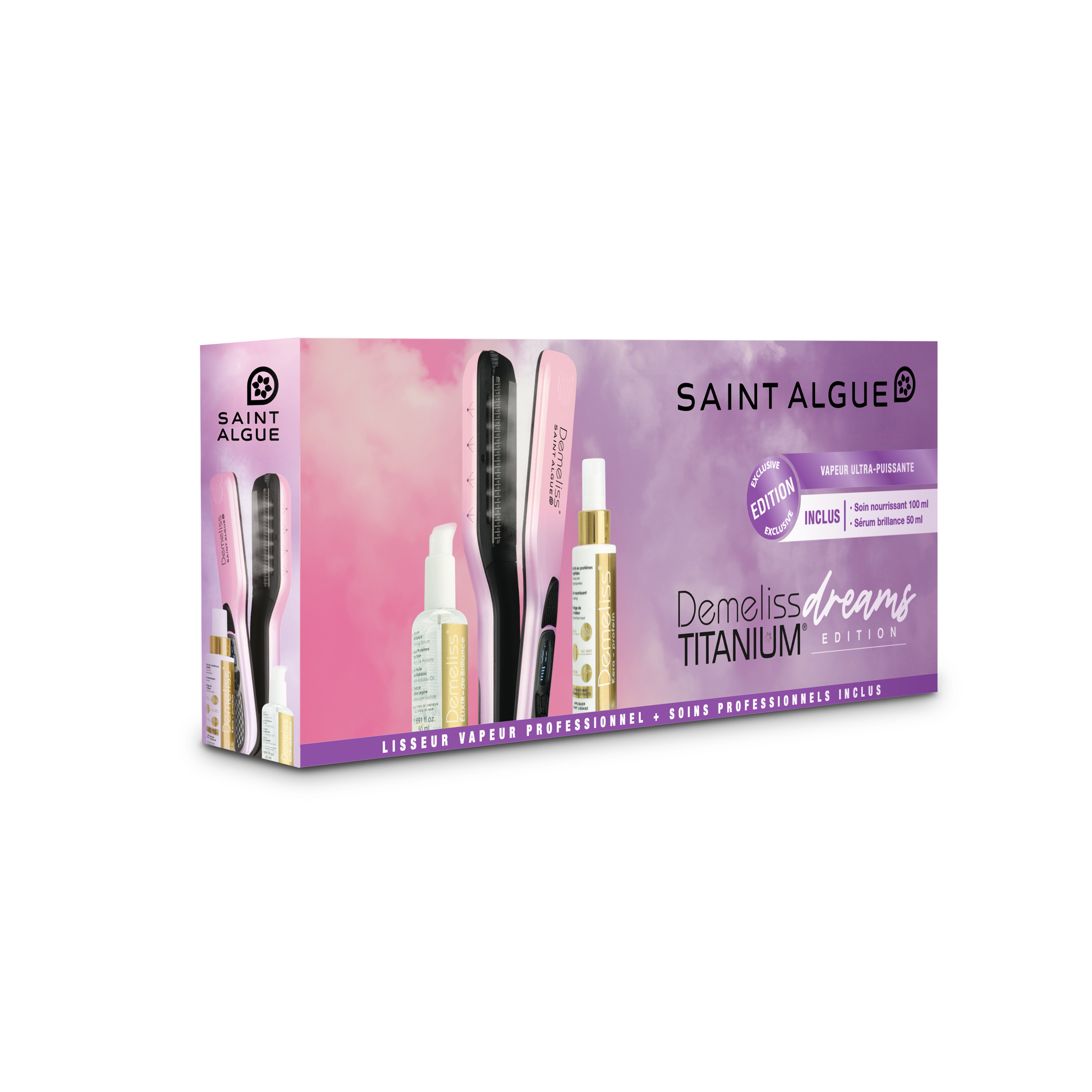 Voir la diapositive 2 : SAINT ALGUE Lisseur vapeur 3964 - Rose et violet