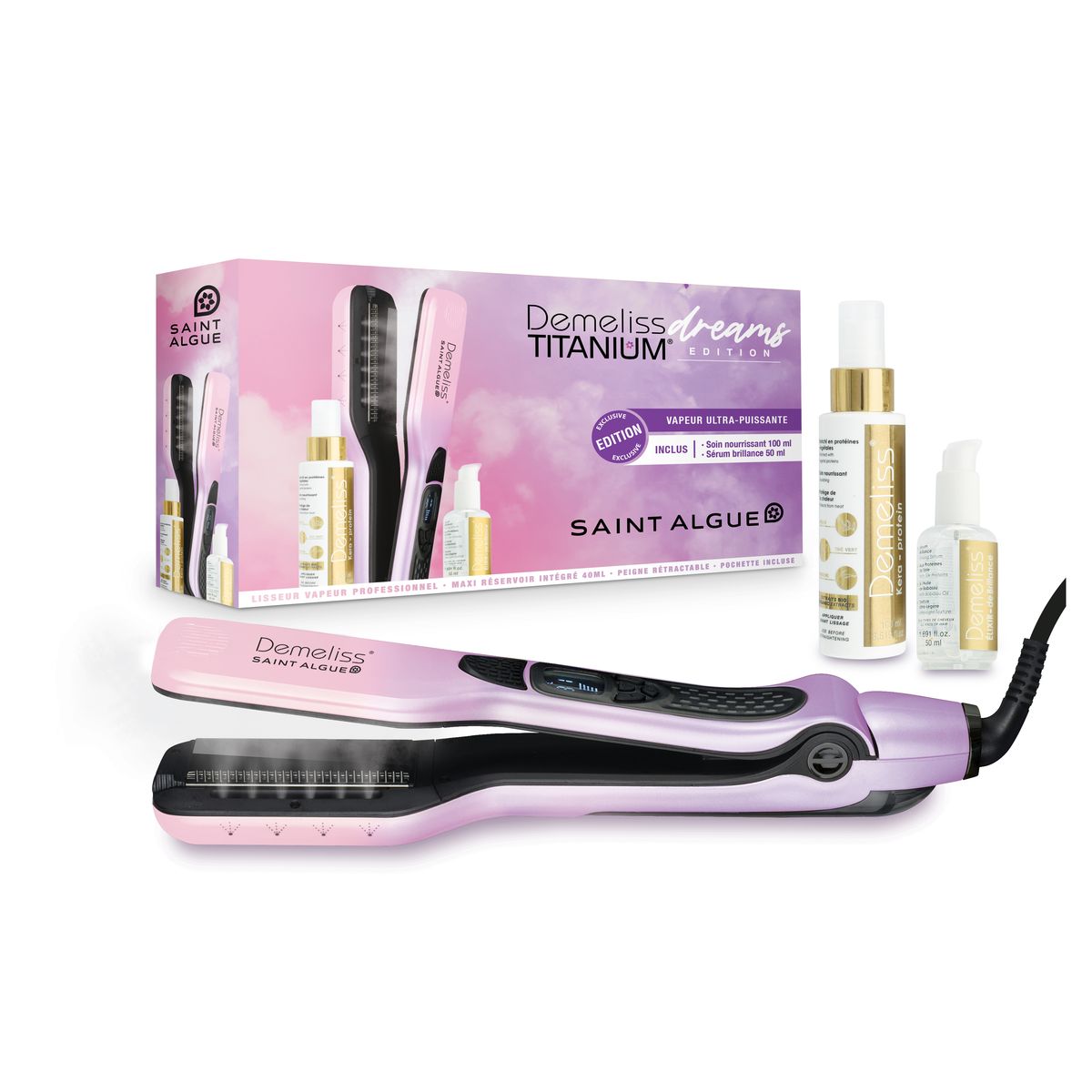 Voir la diapositive 5 : SAINT ALGUE Lisseur vapeur 3964 - Rose et violet