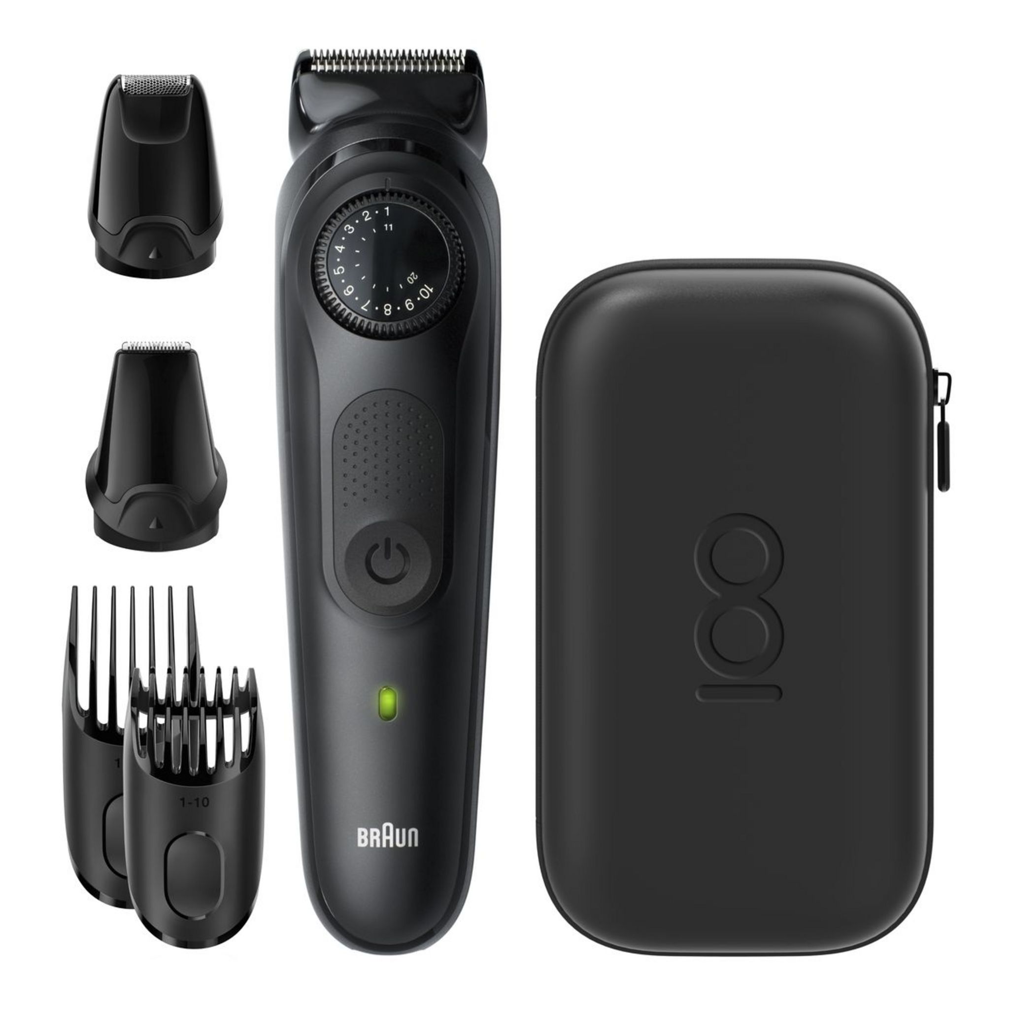 Voir la diapositive 1 : BRAUN Tondeuse barbe et cheveux MBBT7 - Noir