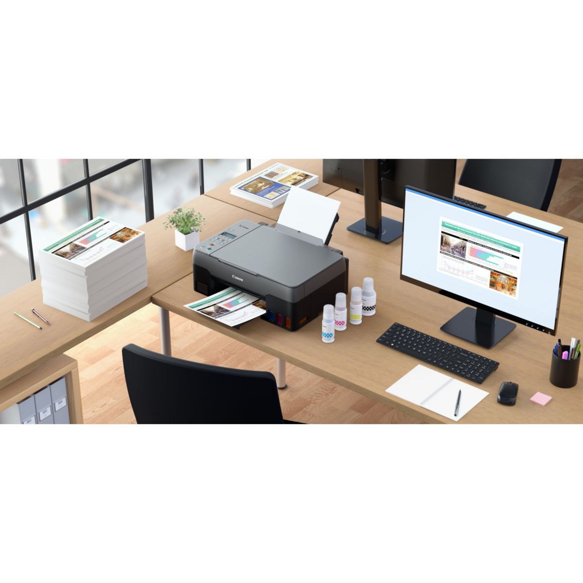 Voir la diapositive 3 : CANON Imprimante à réservoirs rechargeables 3-en-1 sans fil MEGATANK G3520