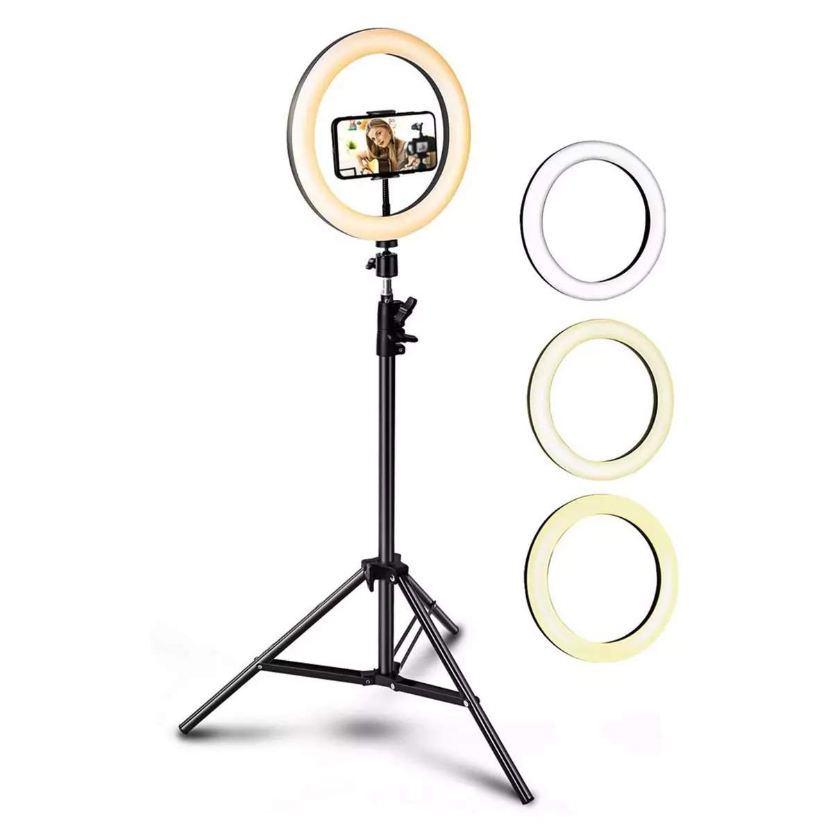 BBC Kit pour Vlogging et Photographie avec Trépied et lampe LED 