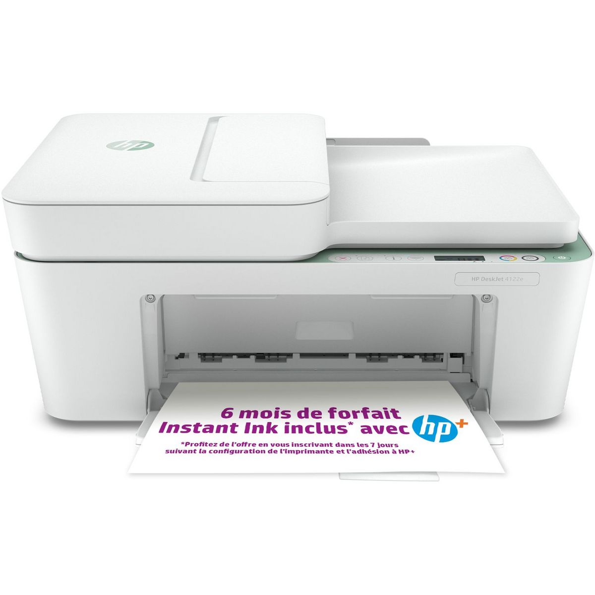 HP HP Deskjet 4122e Imprimante tout-en-un Jet d'encre couleur - 6 mois d' Instant ink inclus avec HP+ ( A4 Copie Scan Chargeur automatique de documents Wifi )
