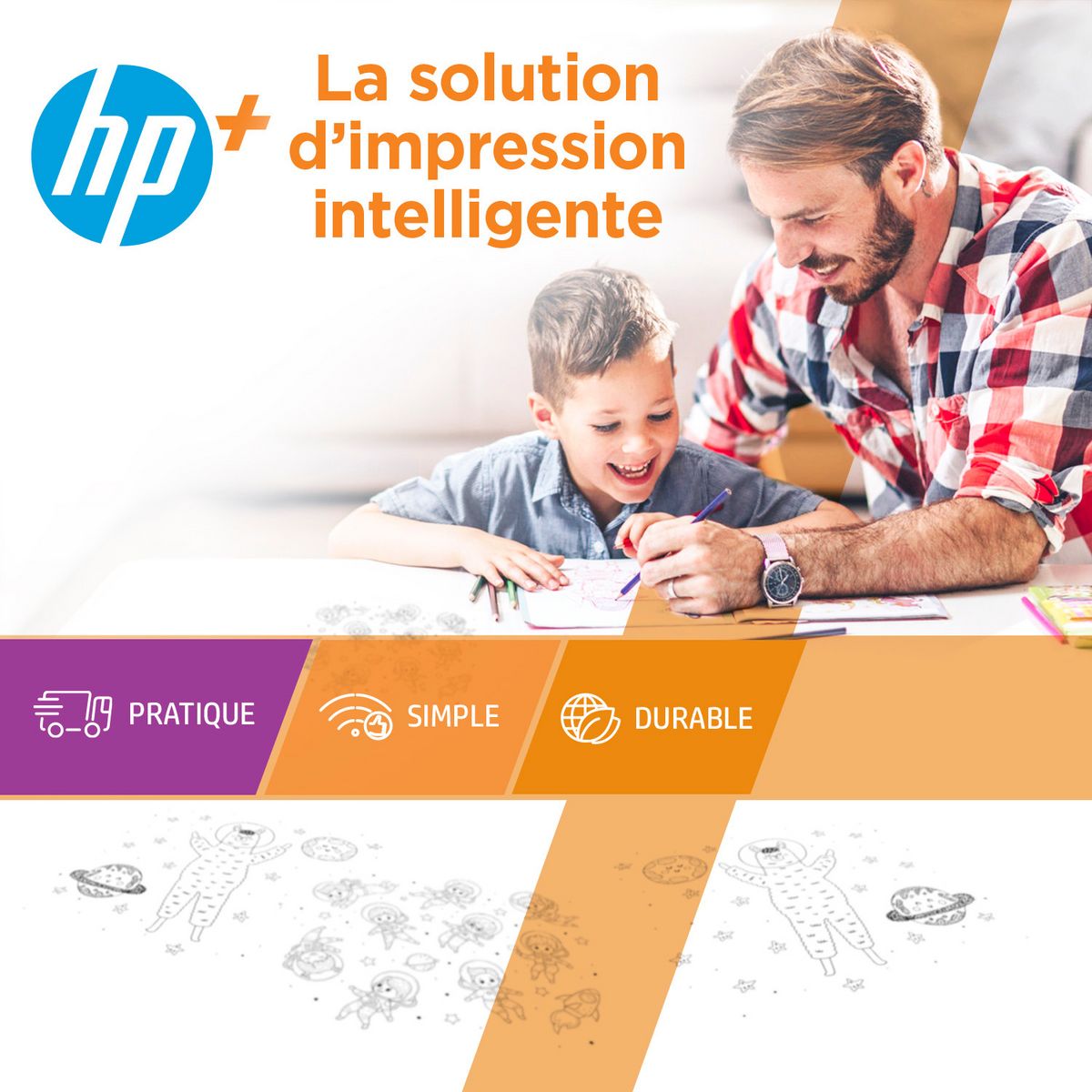 HP HP Deskjet 4122e Imprimante tout-en-un Jet d'encre couleur - 6 mois d' Instant ink inclus avec HP+ ( A4 Copie Scan Chargeur automatique de documents Wifi )