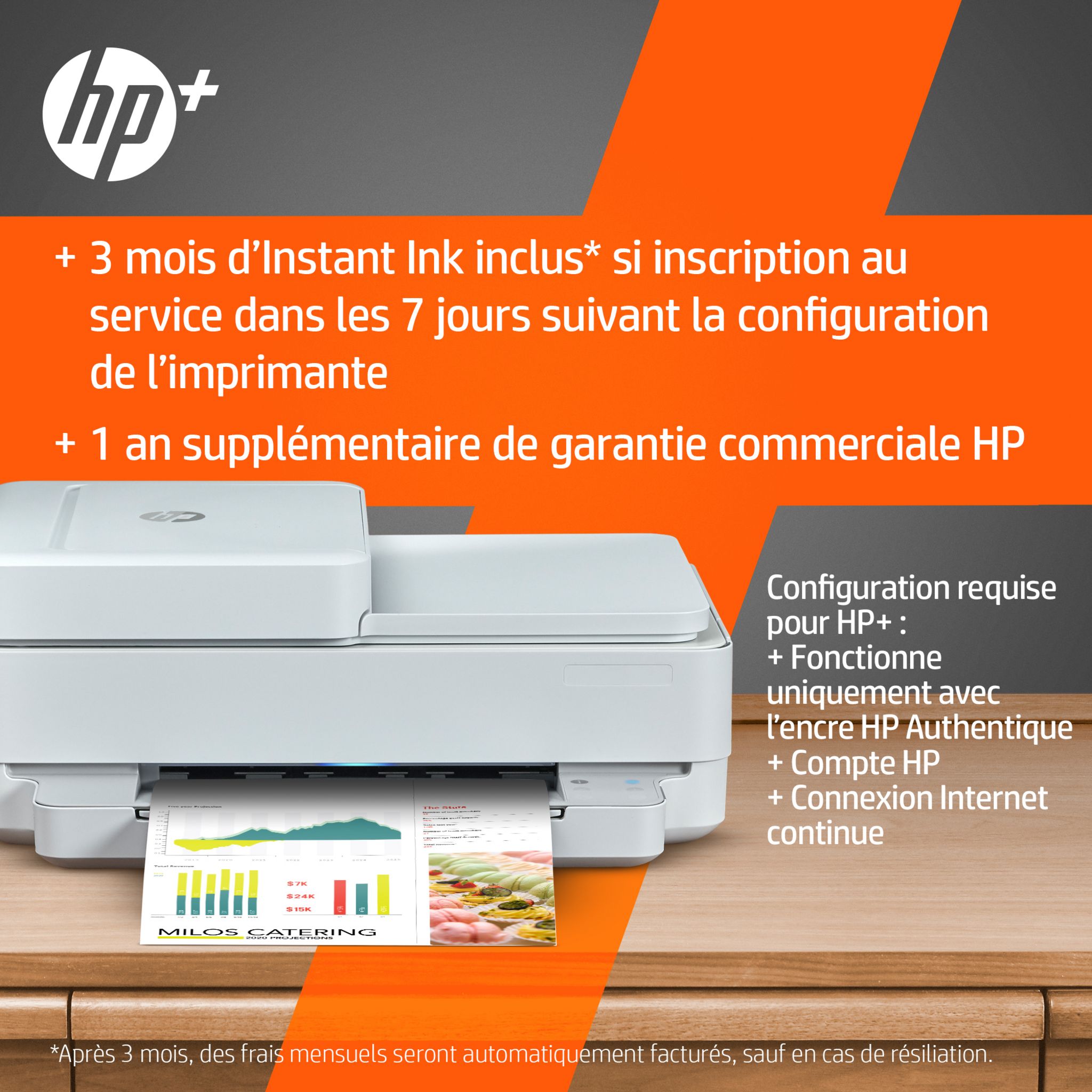Voir la diapositive 4 : HP Imprimante multifonction Envy 6430E - Compatible Instant Ink