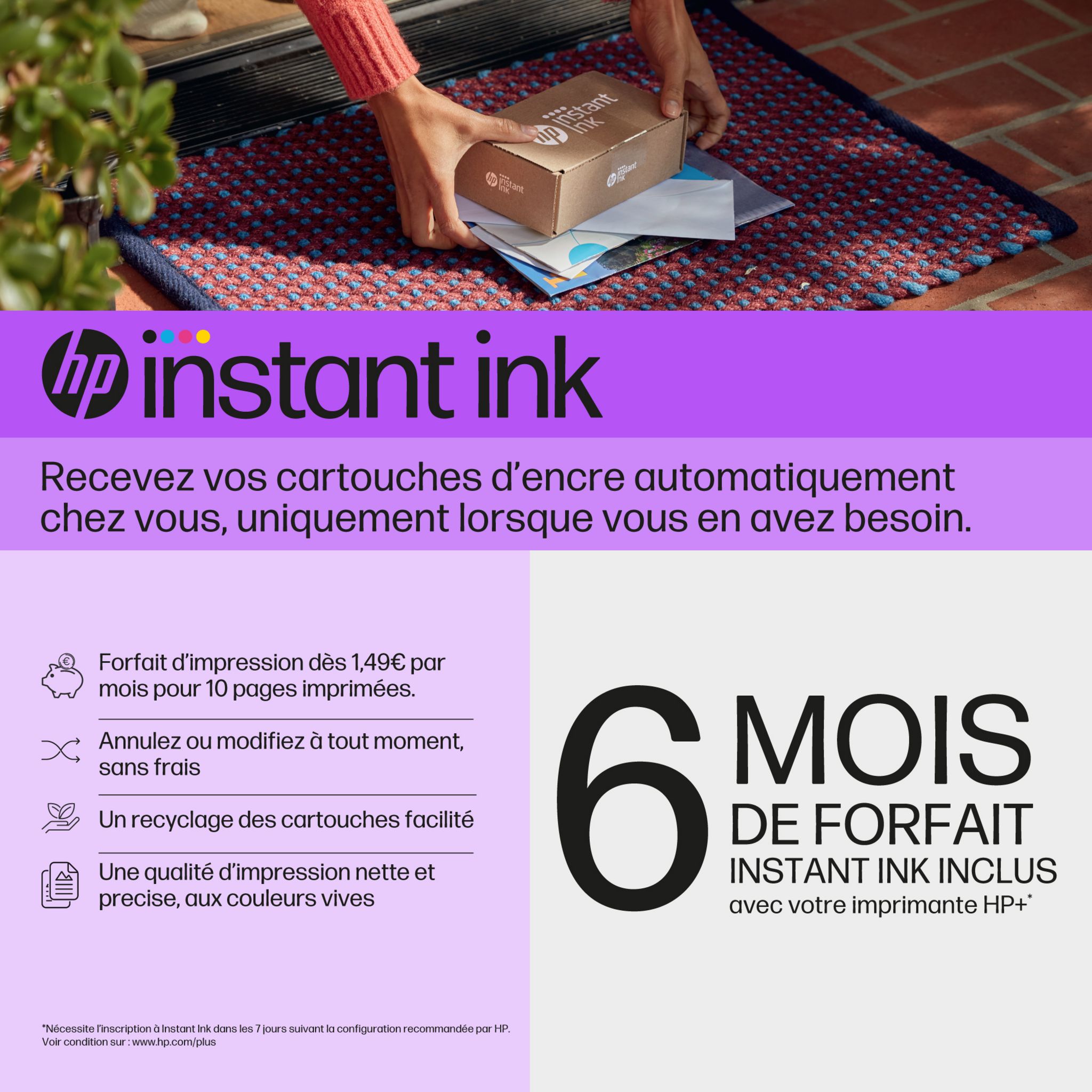 Voir la diapositive 6 : HP Imprimante multifonction Envy 6430E - Compatible Instant Ink