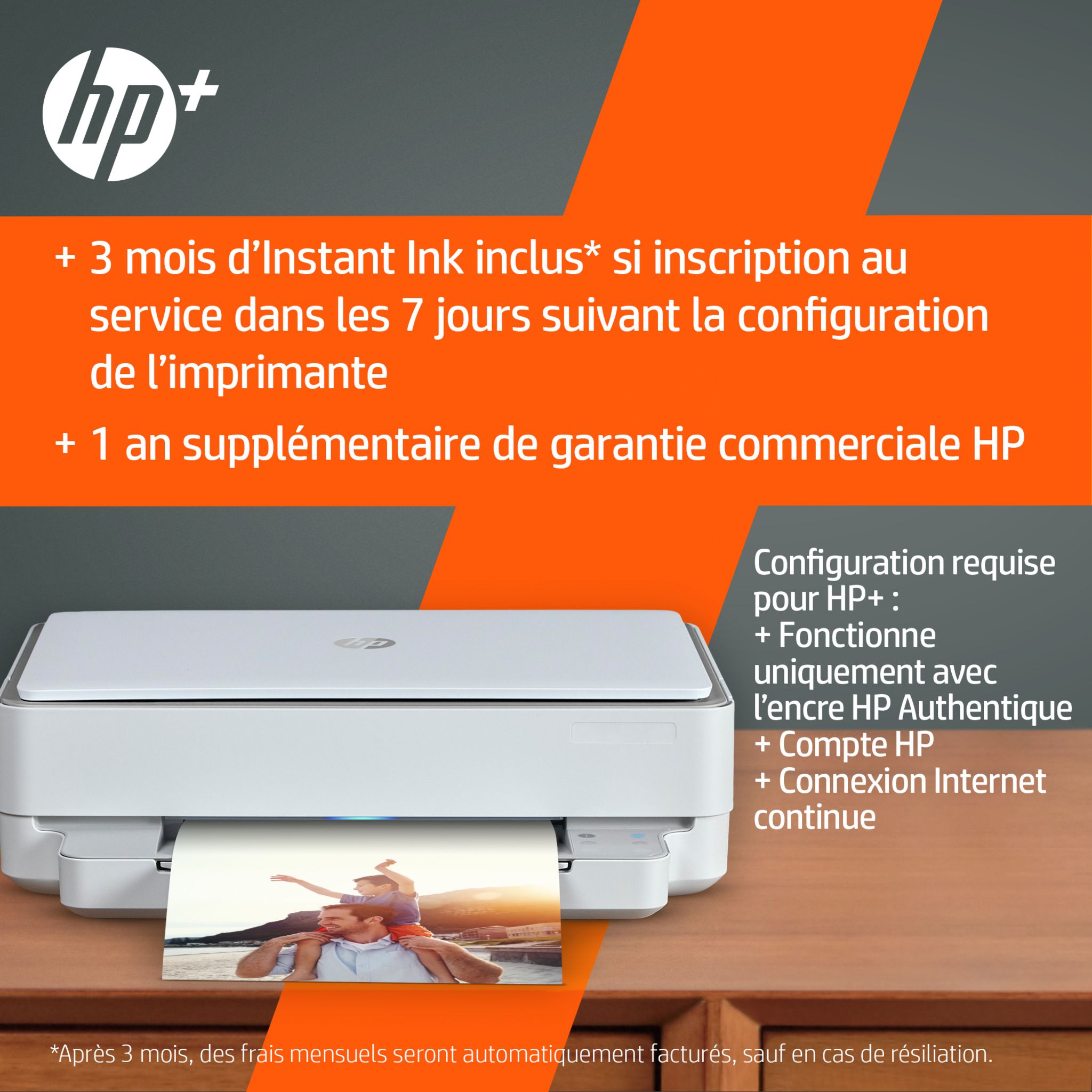 Voir la diapositive 4 : HP Envy 6030e Imprimante tout-en-un Jet d'encre couleur - 3 mois d' Instant ink inclus avec HP+ ( A4 Copie Scan Recto verso Wifi )
