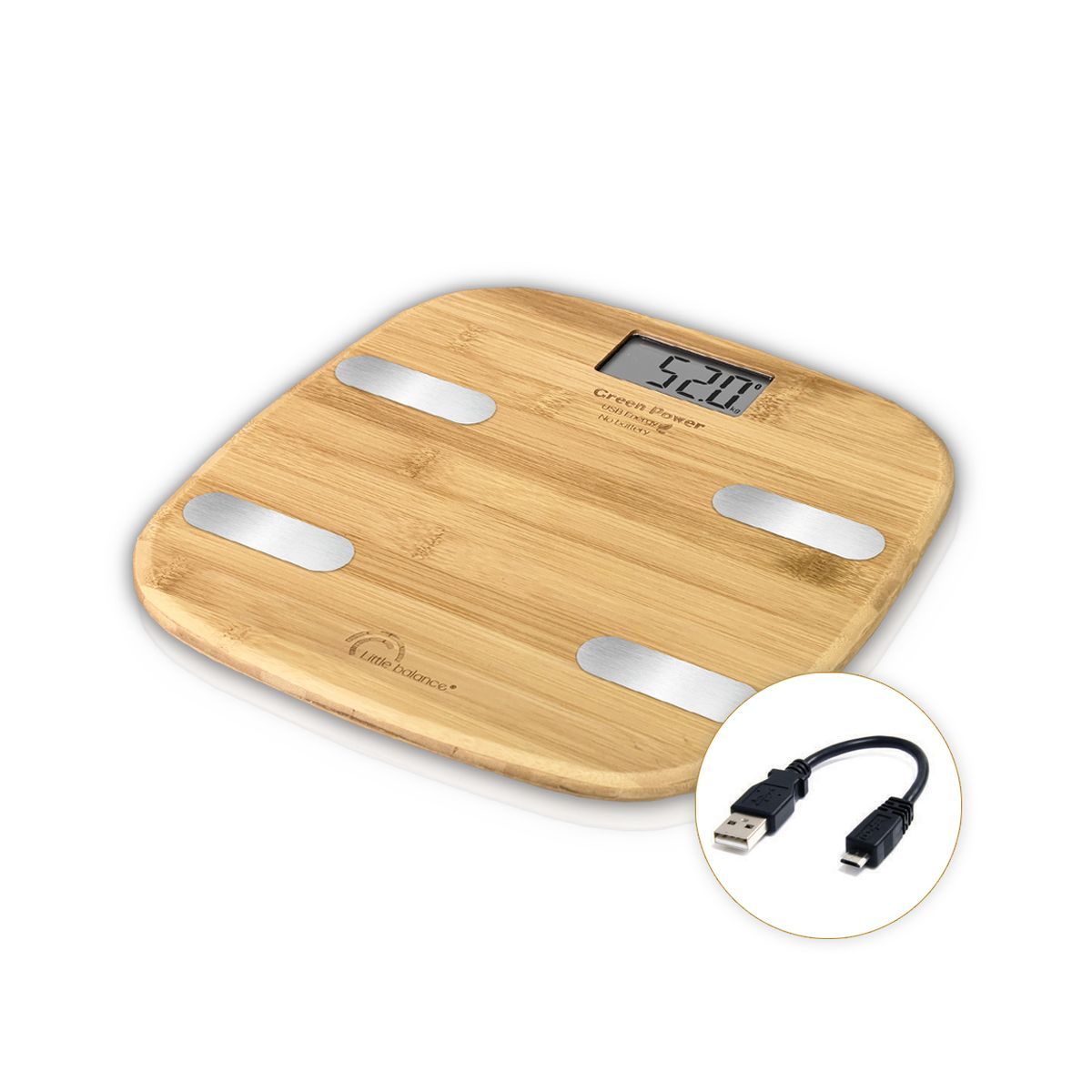 LITTLE BALANCE Pèse personne impédancemètre 8359 - Bambou