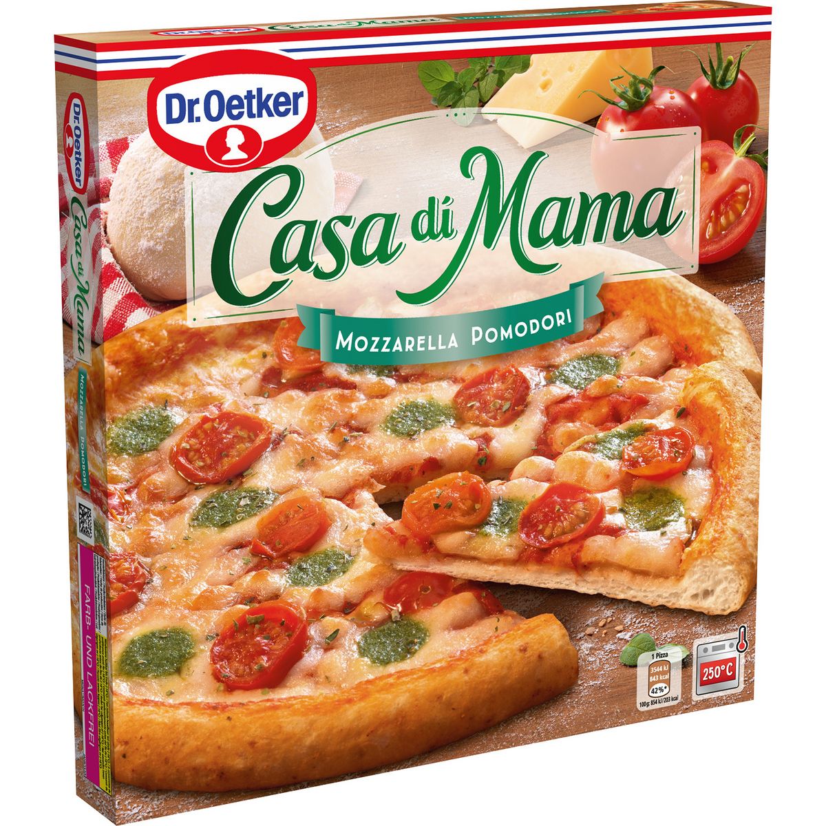 DR OETKER Cassa Di Mama pizza mozzarella pomodori 415g
