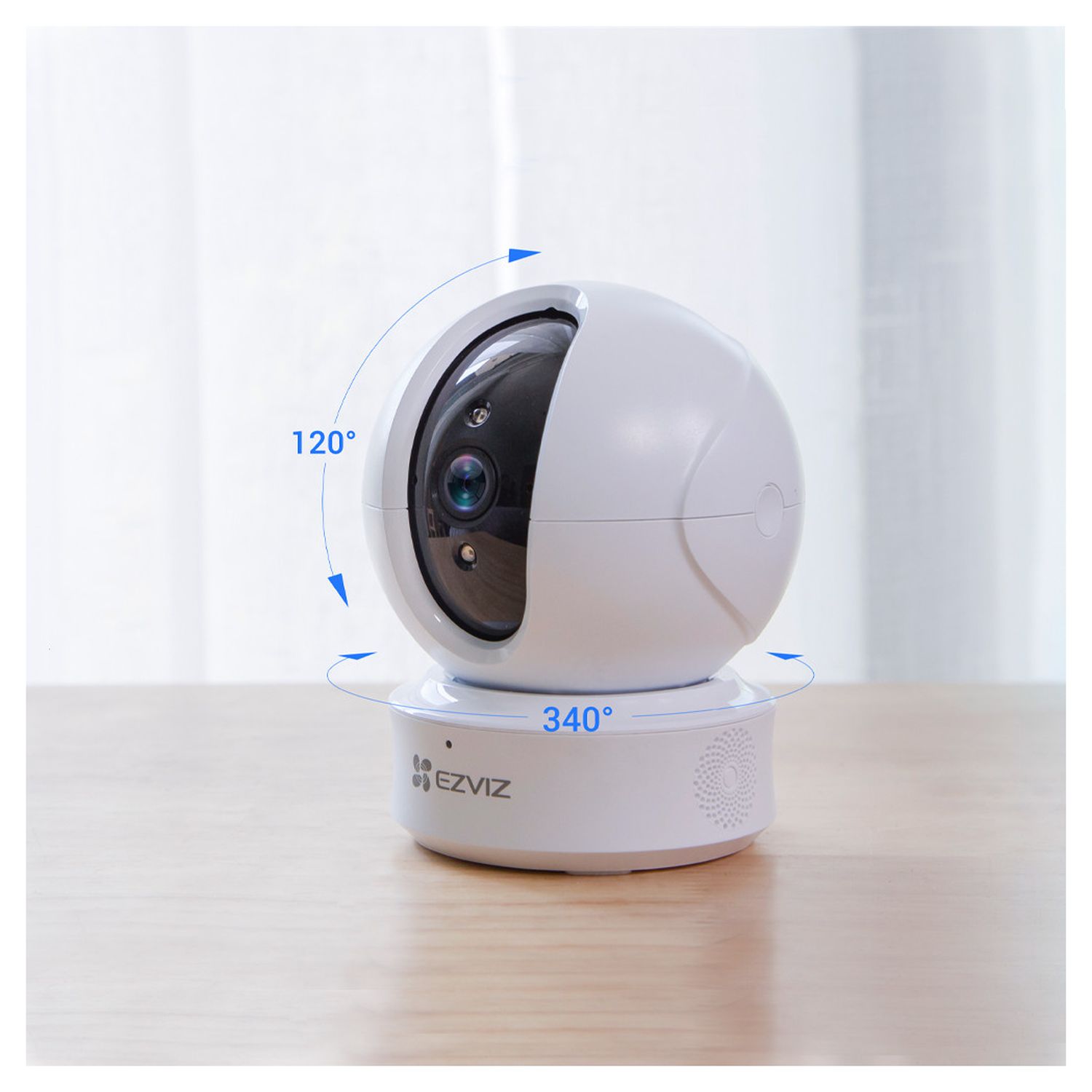 Voir la diapositive 2 : EZVIZ Caméra de sécurité intérieure C6CN Pro - Blanc