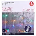ACTUEL Rideau lumineux de Noël avec télécommande - 324 LED - Multicolore