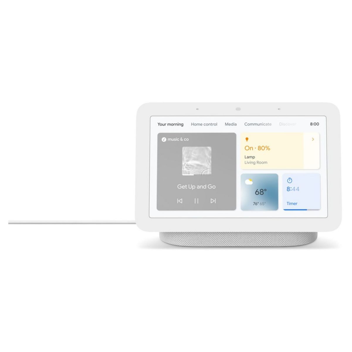 GOOGLE Assistant vocal Nest Hub 2e génération avec écran connecté - Galet - Gris clair