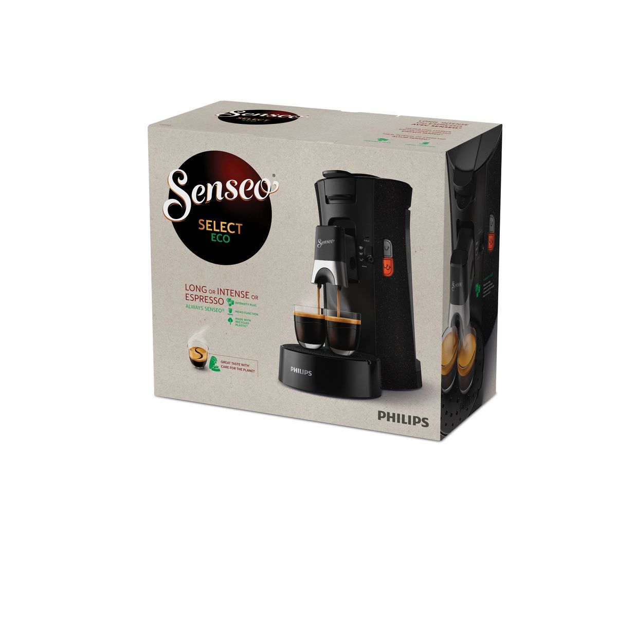 Voir la diapositive 2 : PHILIPS Cafetière à dosette SENSEO Select ECO CSA240/21 - Noir