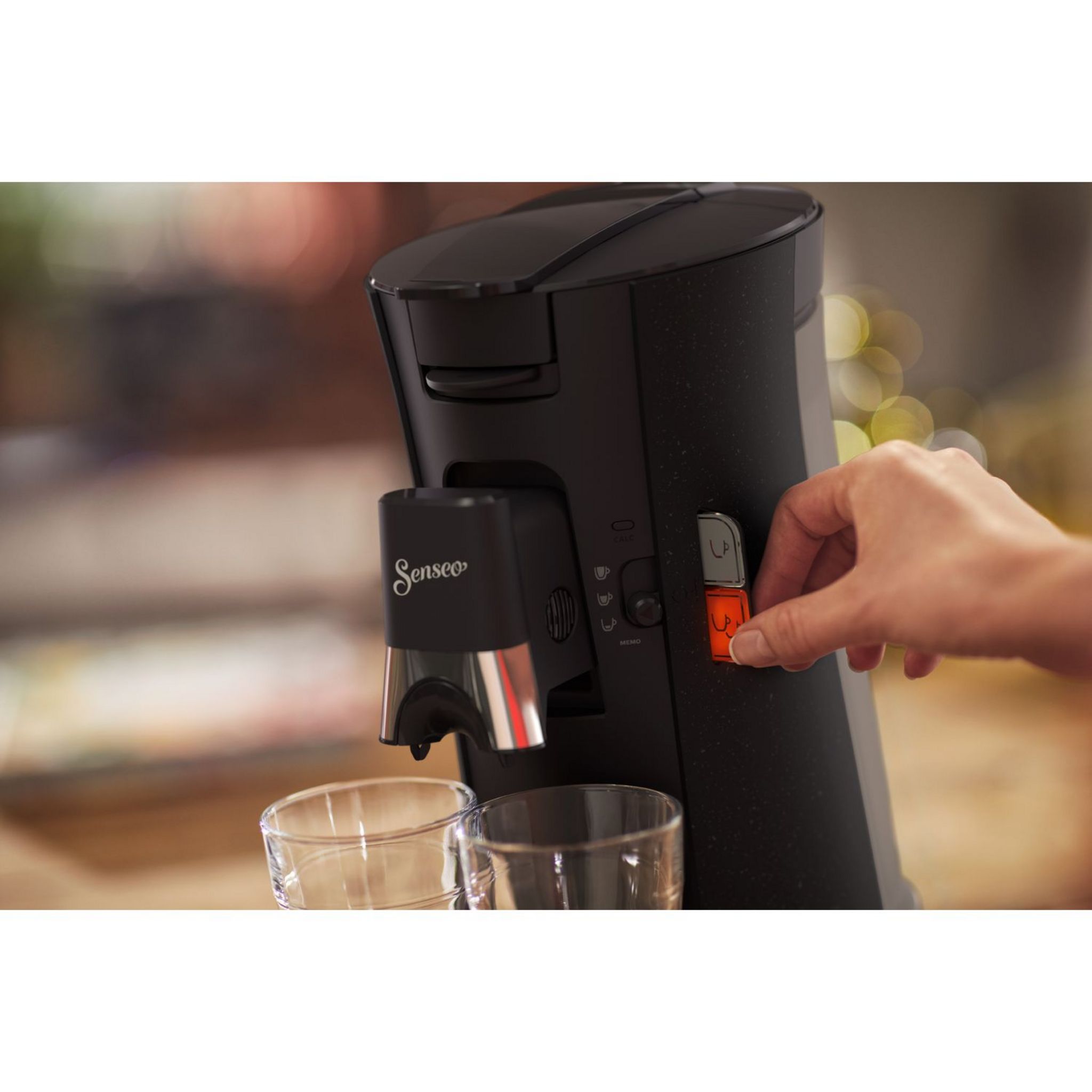 Voir la diapositive 3 : PHILIPS Cafetière à dosette SENSEO Select ECO CSA240/21 - Noir