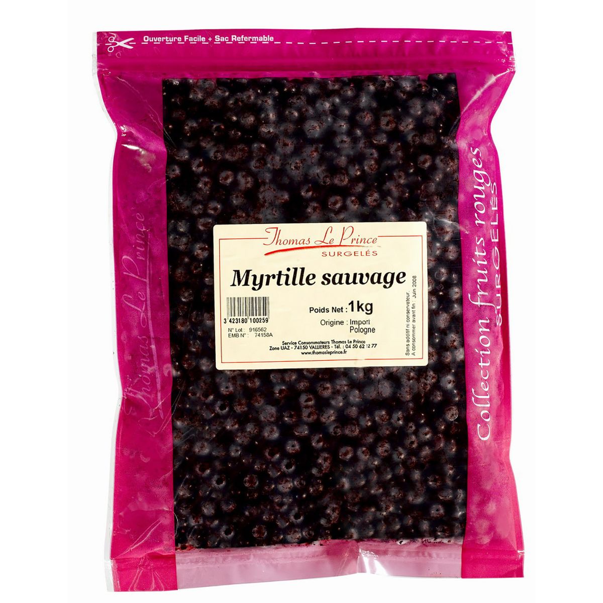 THOMAS LE PRINCE Myrtille sauvage surgelés 1kg