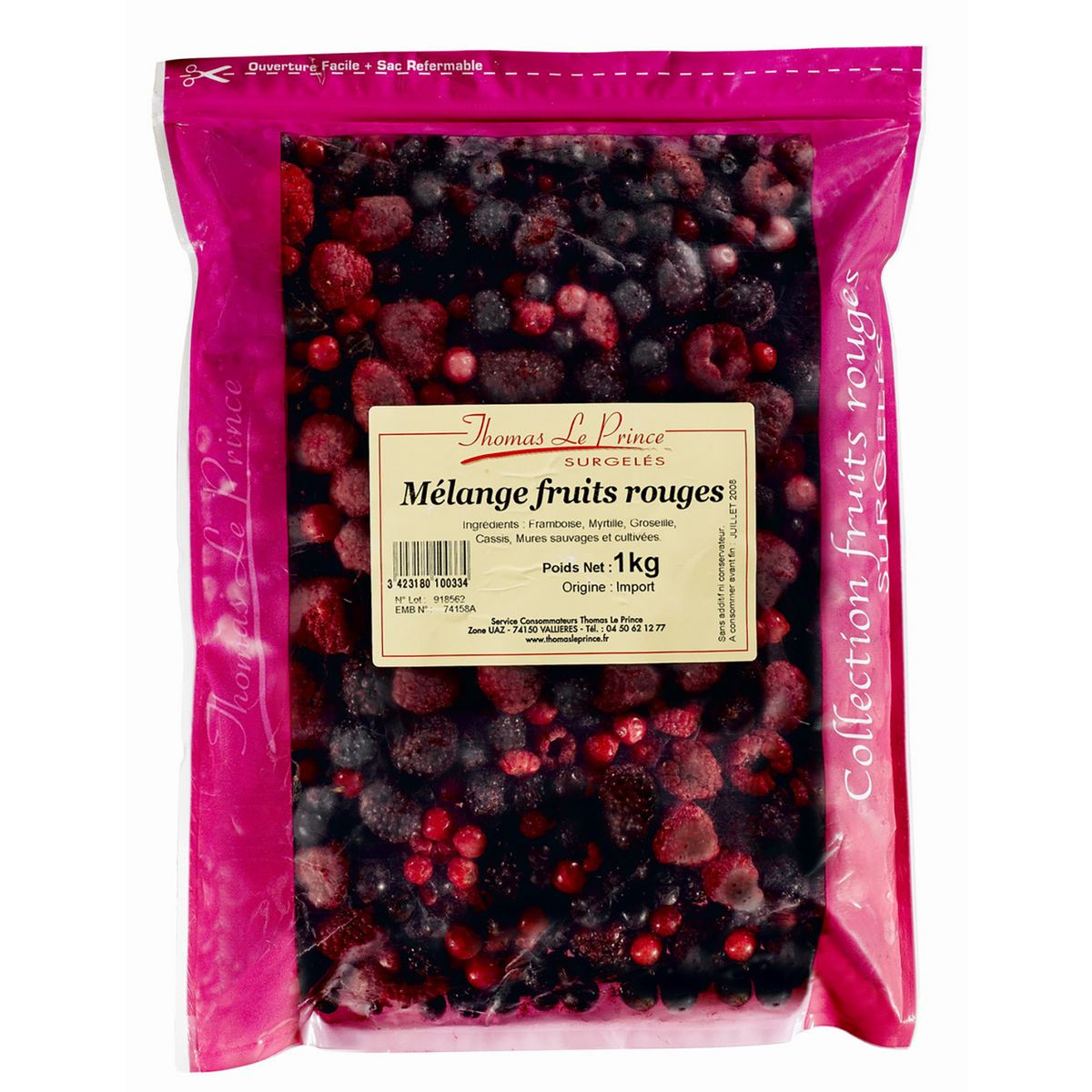 THOMAS LE PRINCE Mélange fruits rouges surgelés  1kg