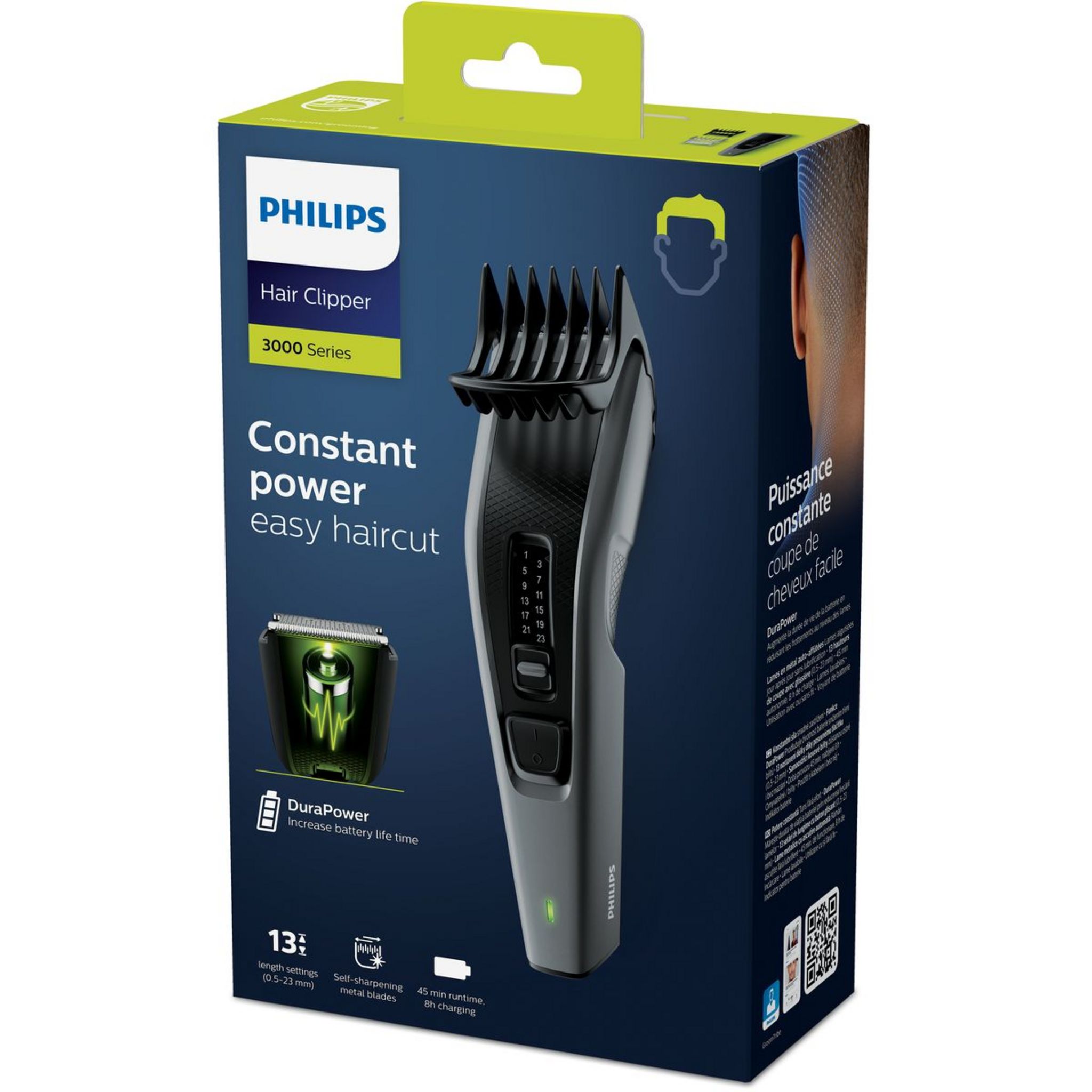 Voir la diapositive 4 : PHILIPS Tondeuse cheveux HC3525/15 - Noir