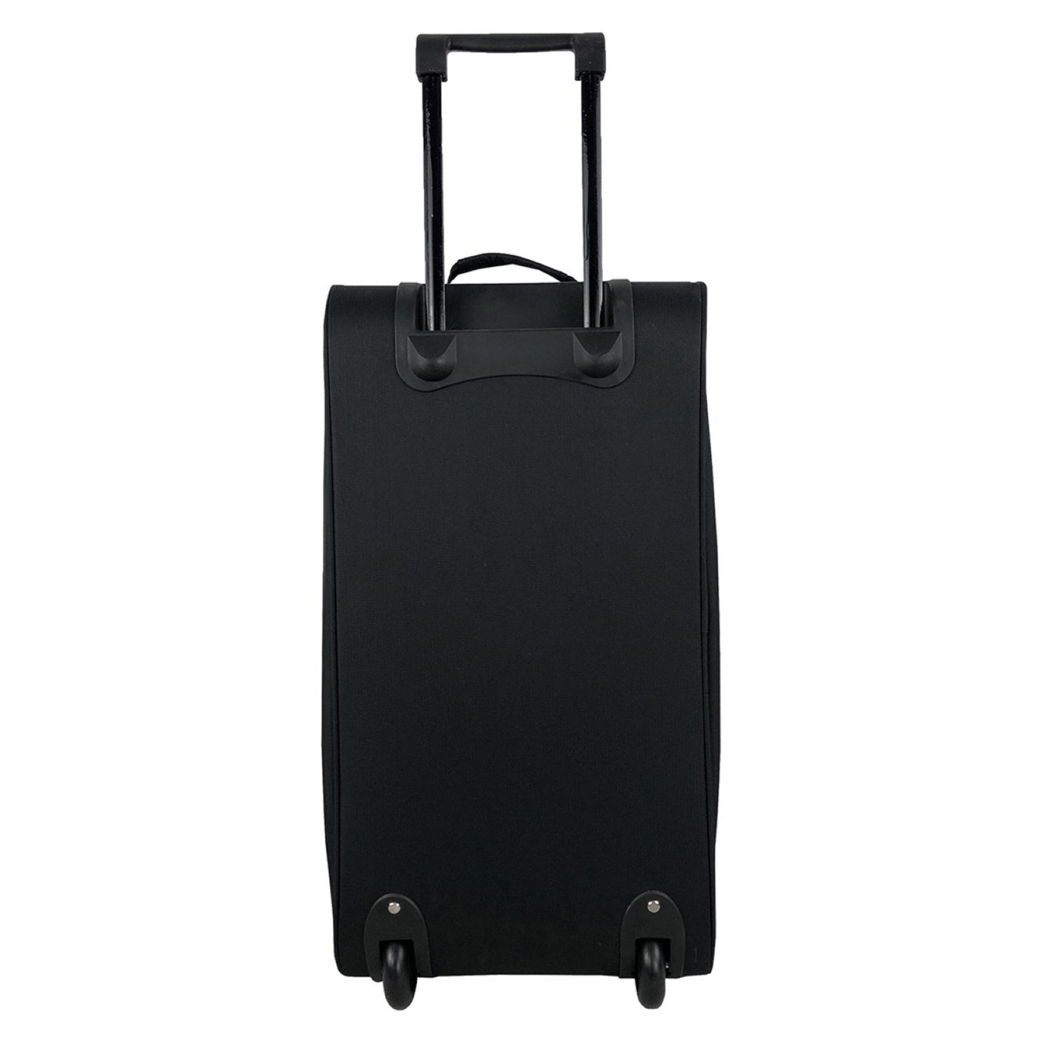 Voir la diapositive 4 : AUCHAN ESSENTIEL Sac de voyage à roulettes noir 59x31x30cm - 90L